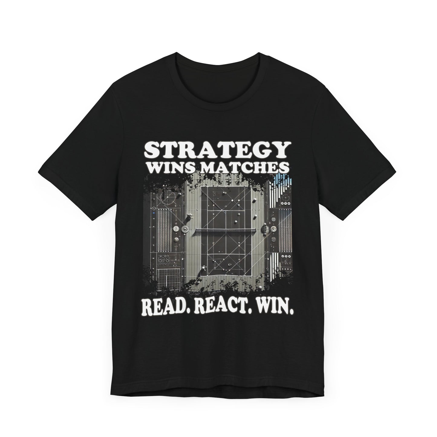 Strategy Wins Matches. Read, React, Win | Grayed Out Playing Field Graphic T-Shirt