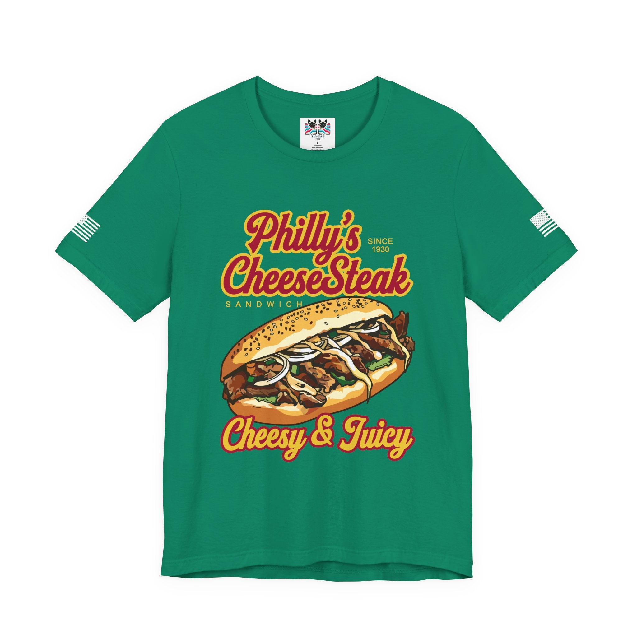 Philly's Cheesesteak T-Shirt – Since 1930 Cheesy & Juicy Sandwich Graphic Tee