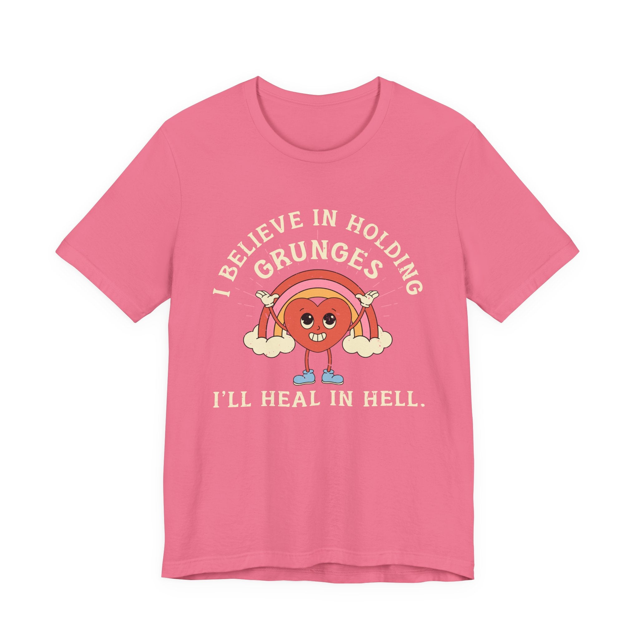 Worried Heart Rainbow T-Shirt – Bold Emotional Graphic Humor Tee