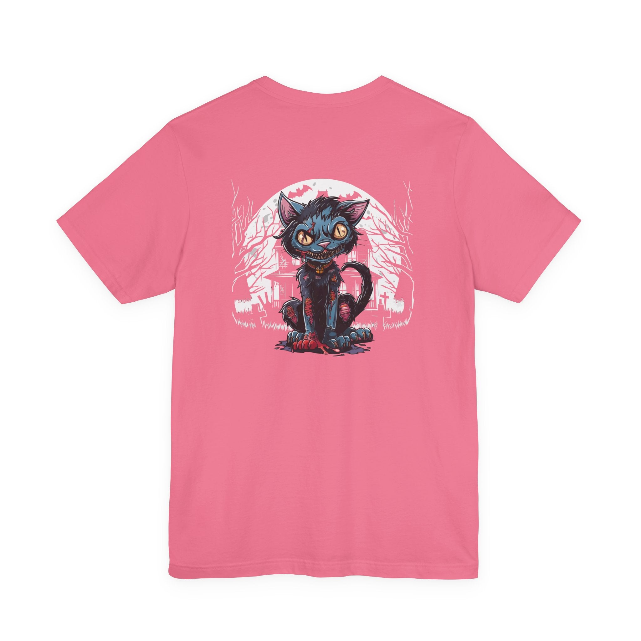Haunted Zombie Cat Horror House T-Shirt