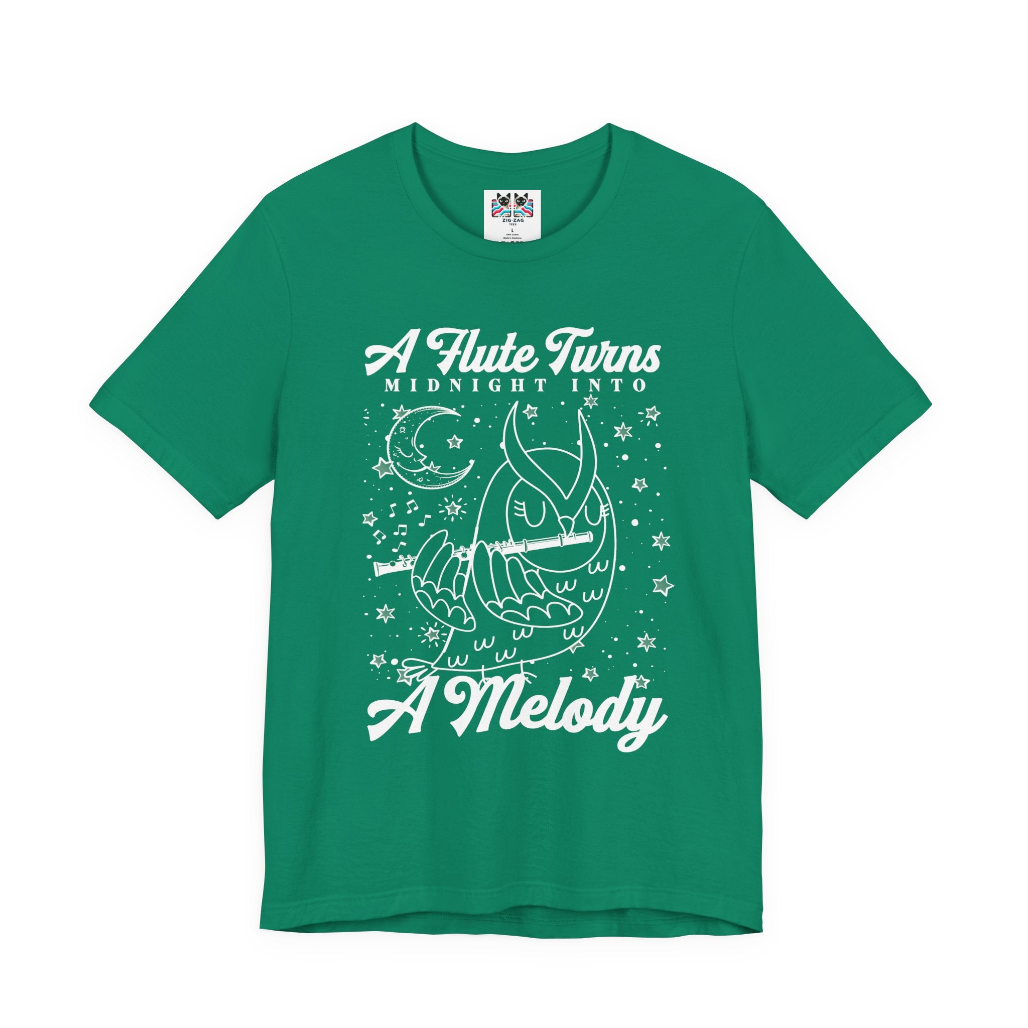 Owl Flute Midnight Melody Moonlight Music T-Shirt