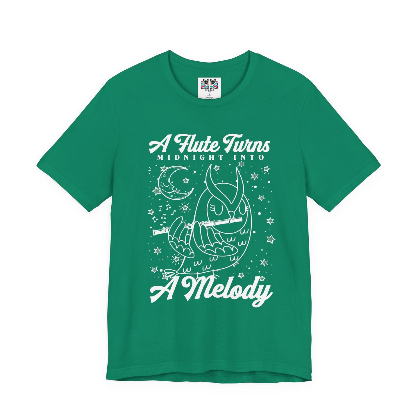 Owl Flute Midnight Melody Moonlight Music T-Shirt