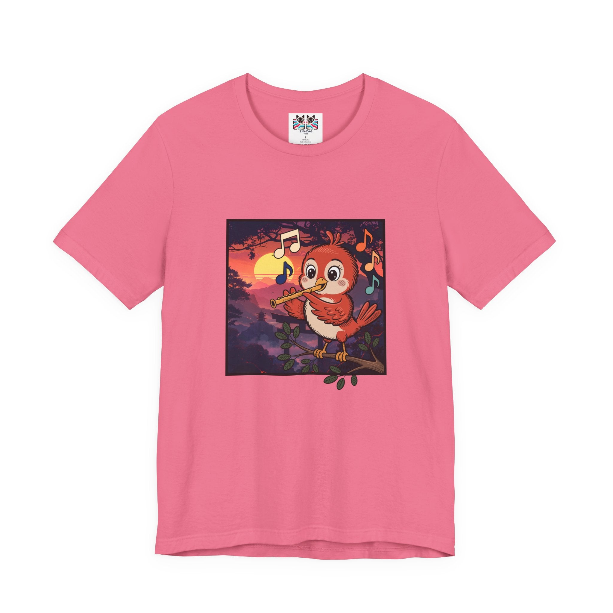 Bird Is Nature’s Flute Sunrise Music T-Shirt