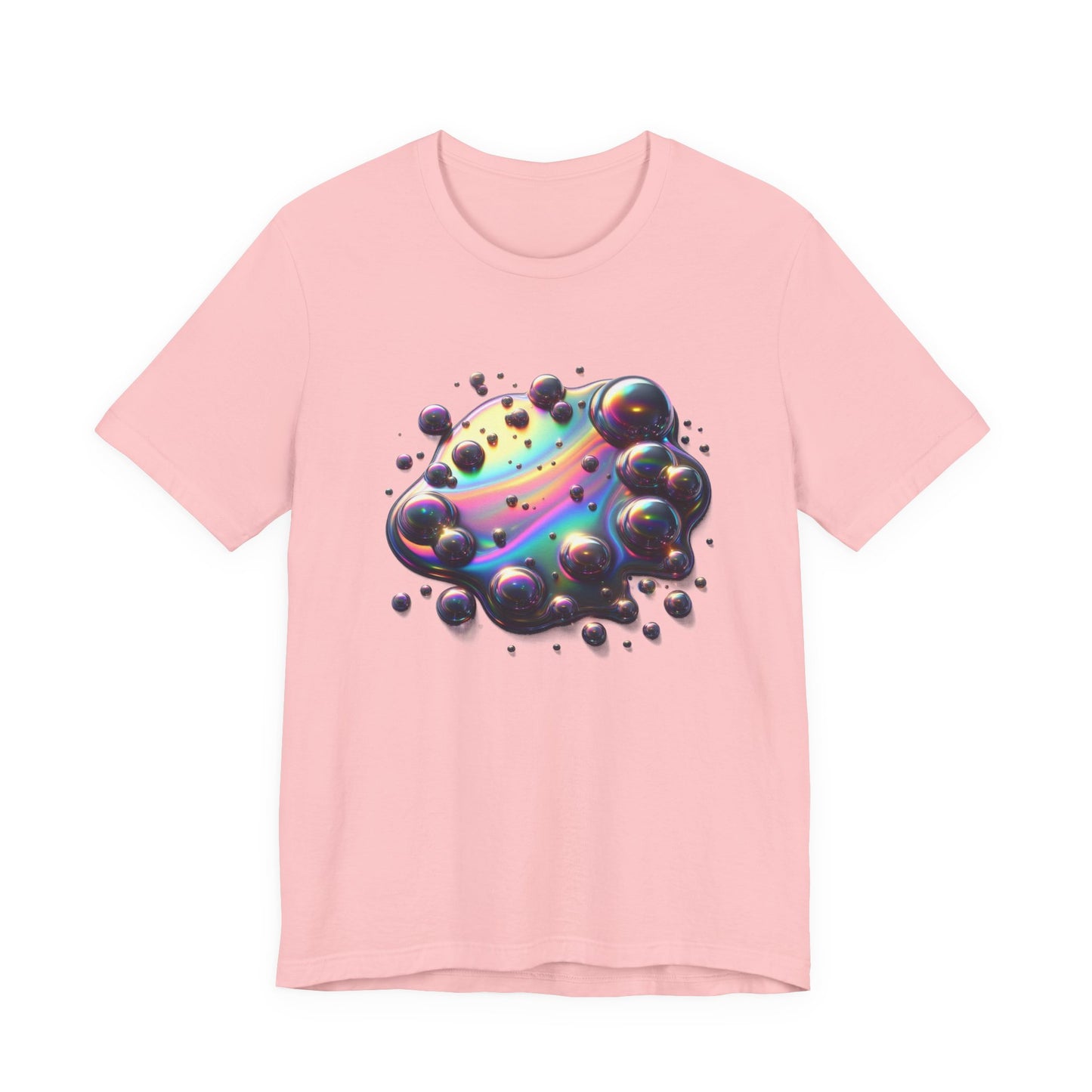 Oil Spill Fantasy – Iridescent Abstract Swirl Graphic T-Shirt