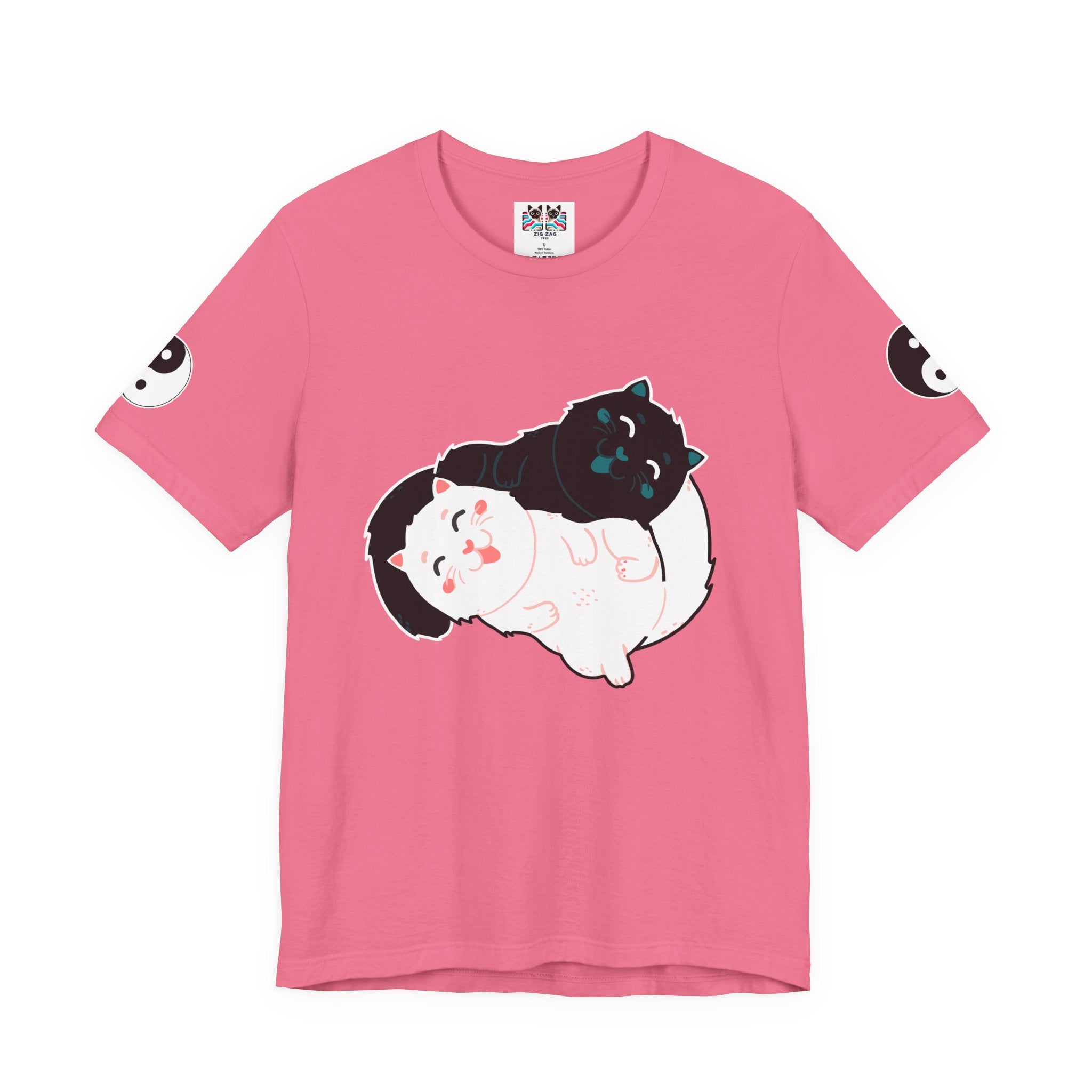 Yin Yang Cats T-Shirt – Black and White Cat Balance Harmony Graphic Tee