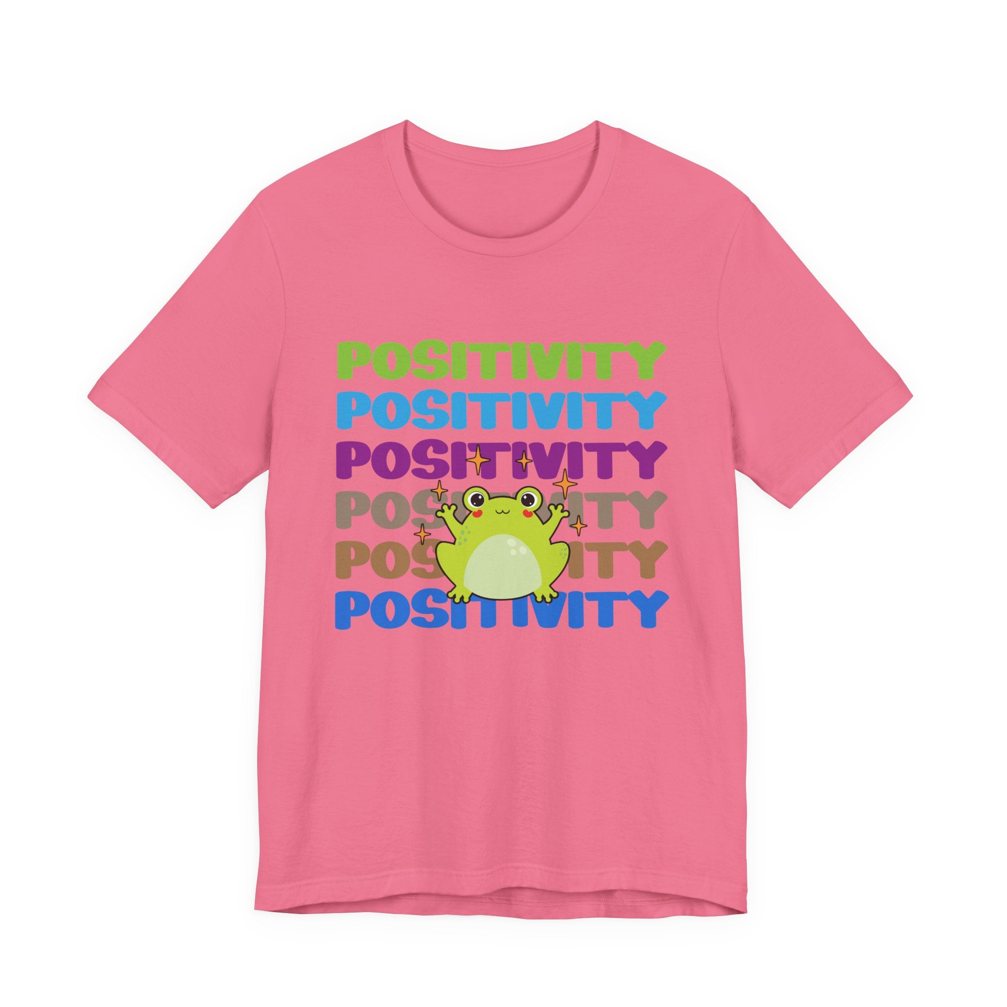 Happy Frog Positivity T-Shirt – Cute Green Frog Graphic Motivational Tee
