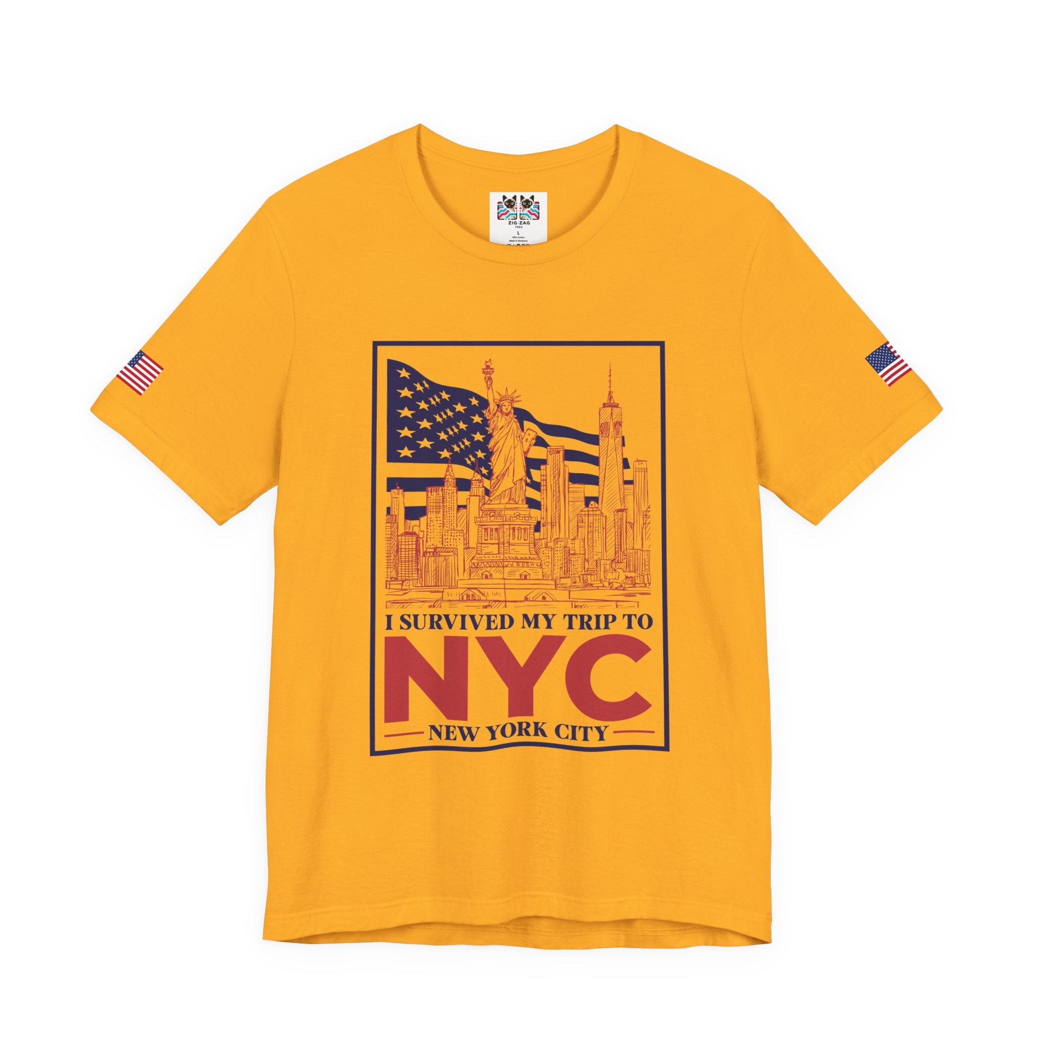 I Survived My Trip to NYC T-Shirt - Funny New York City Skyline Souvenir Design
