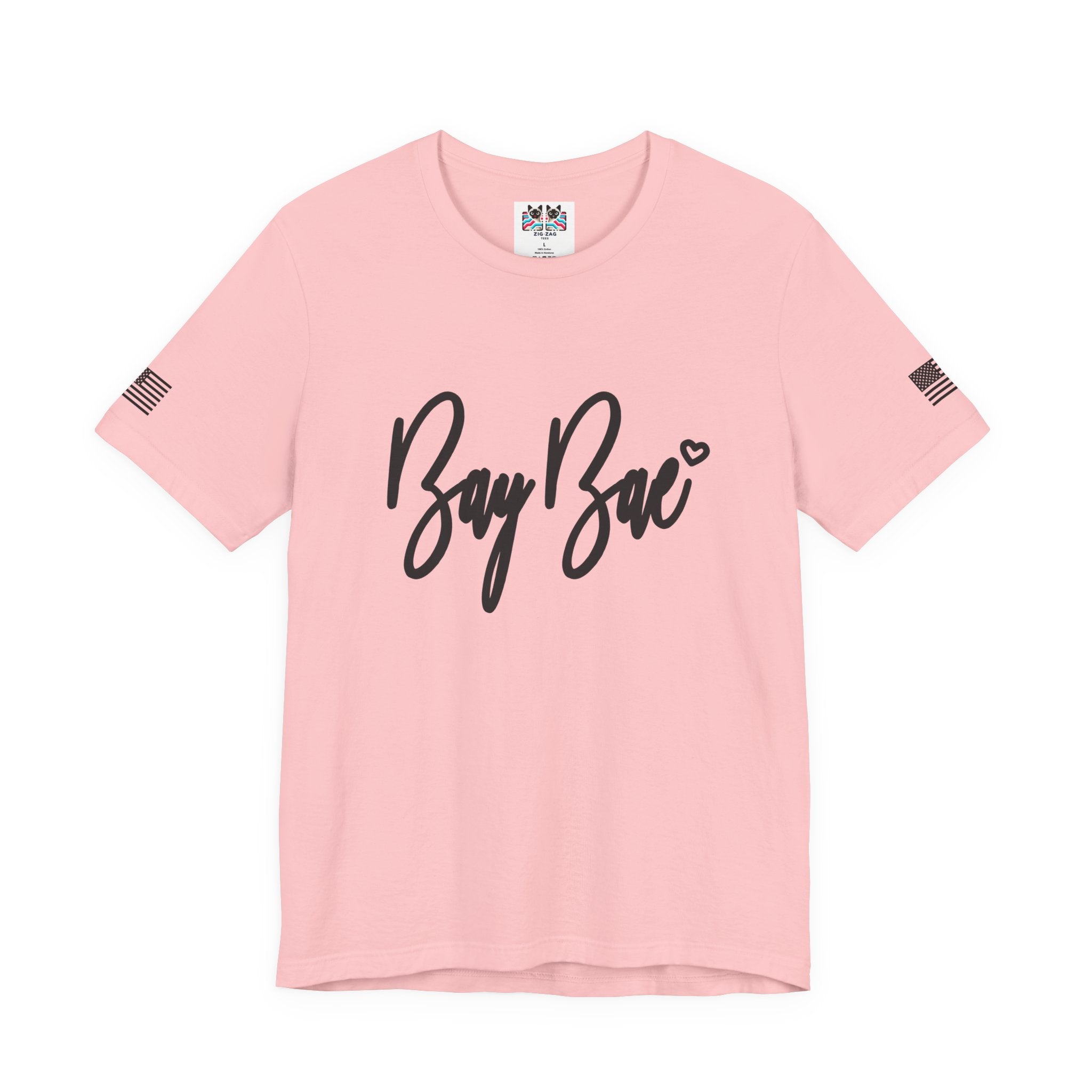 Bay Bae T-Shirt – Cute Script San Francisco Bay Area Graphic Tee with Heart