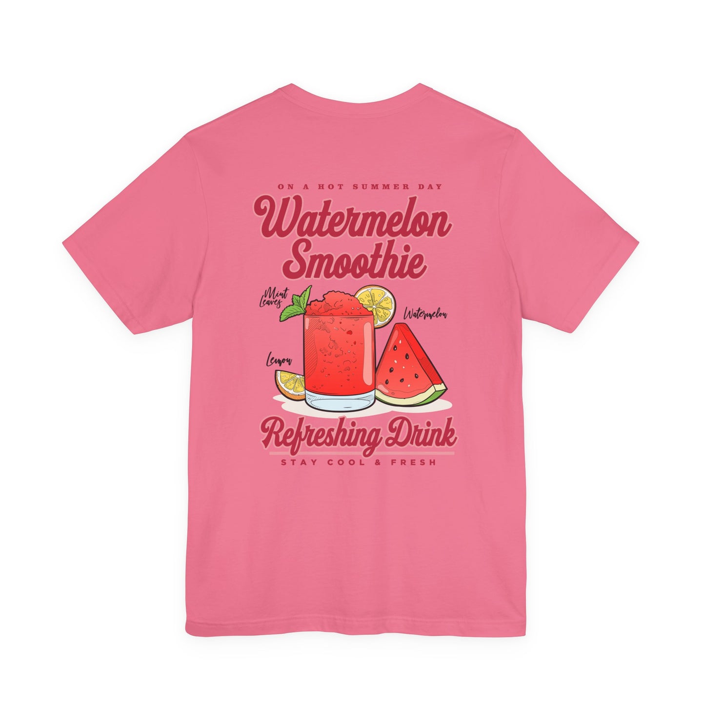 Watermelon Smoothie T-Shirt – Refreshing Summer Drink Graphic