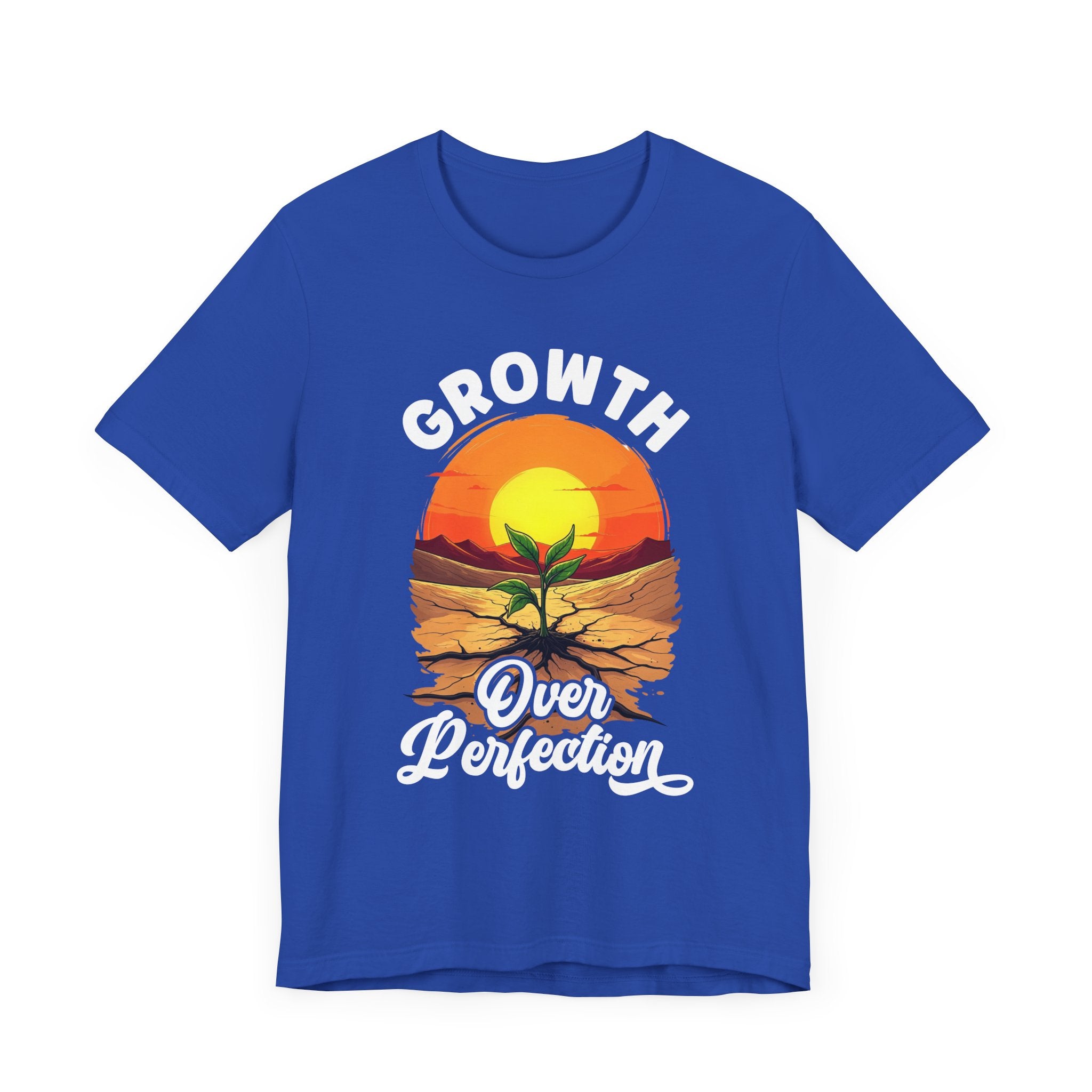 Growth Over Perfection Motivational T-Shirt – Sunrise Plant Design