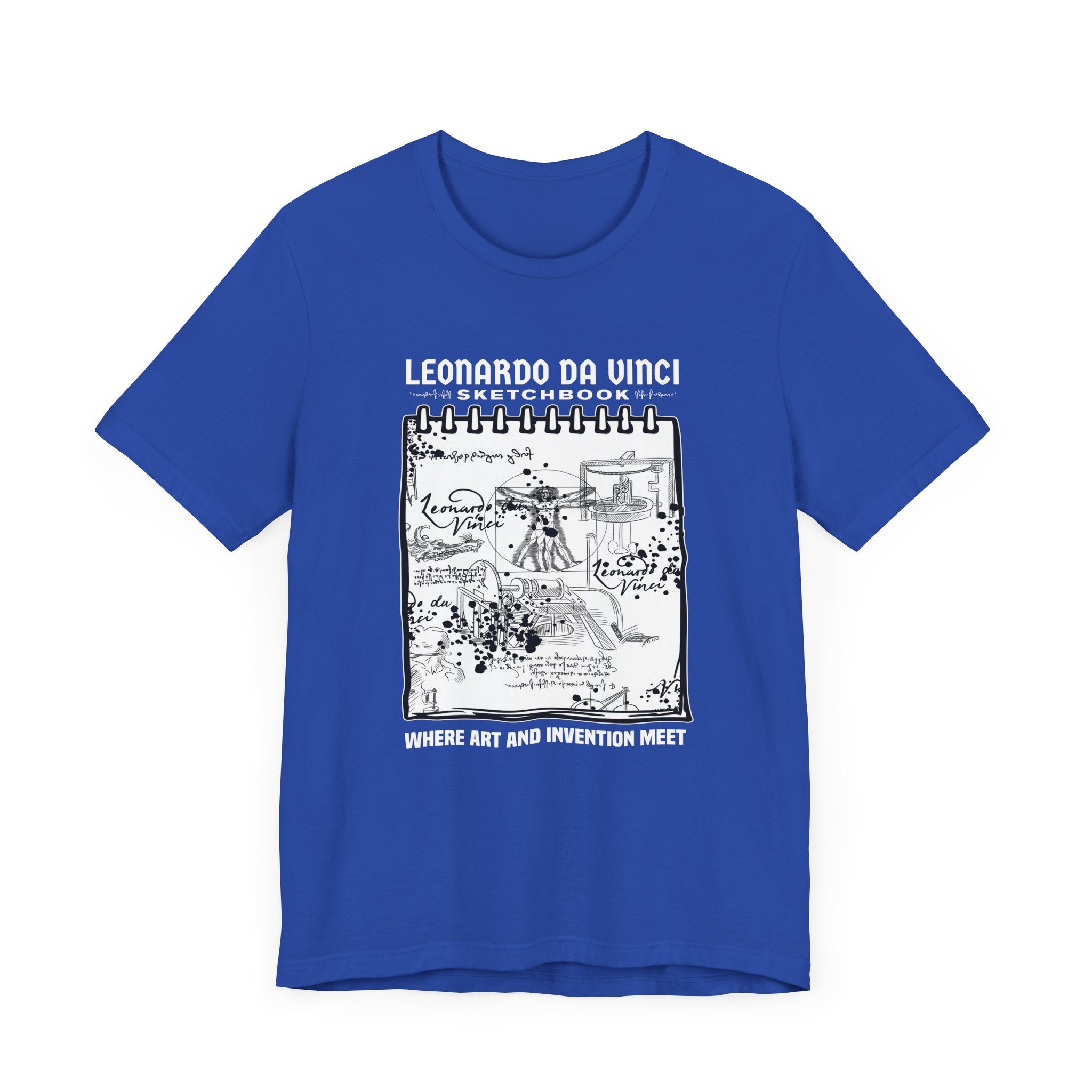 Leonardo’s Sketchbook Tee, Inventor Tribute Shirt, Renaissance Genius Graphic, Art History Top, Creativity Inspired Gift