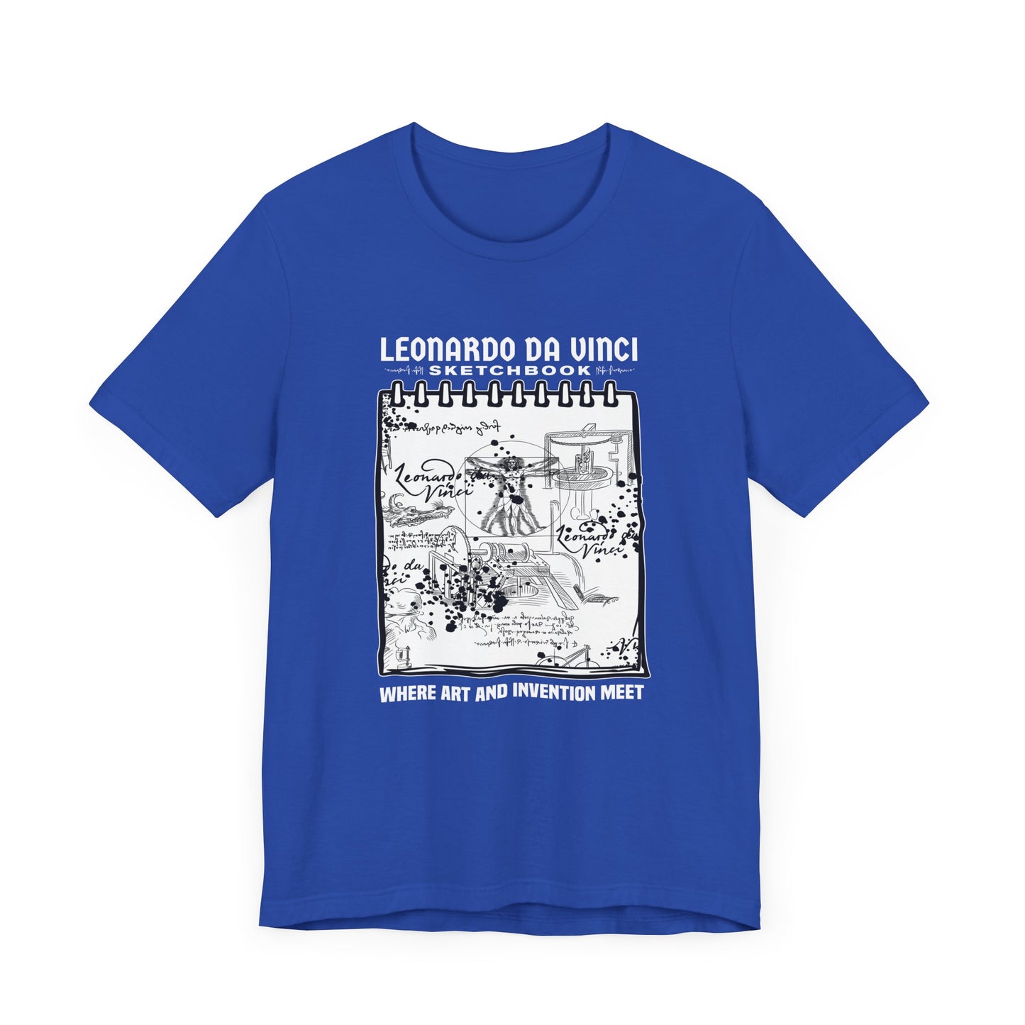 Leonardo’s Sketchbook Tee, Inventor Tribute Shirt, Renaissance Genius Graphic, Art History Top, Creativity Inspired Gift
