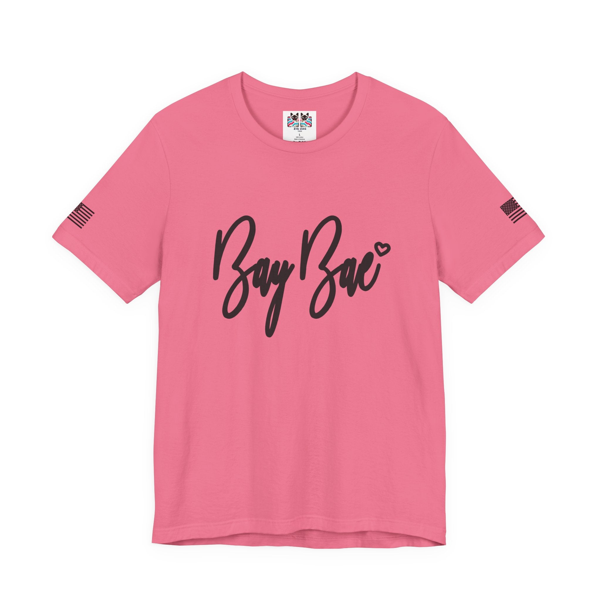 Bay Bae T-Shirt – Cute Script San Francisco Bay Area Graphic Tee with Heart