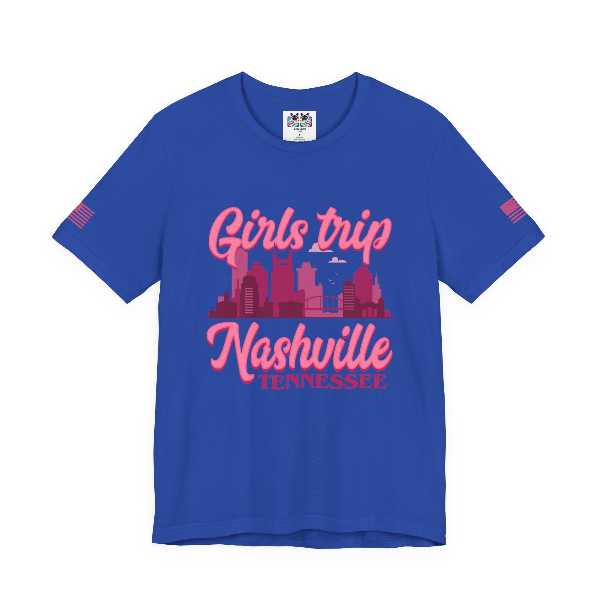 Girls Trip Nashville Tennessee T-Shirt – Retro Script Skyline Graphic Tee