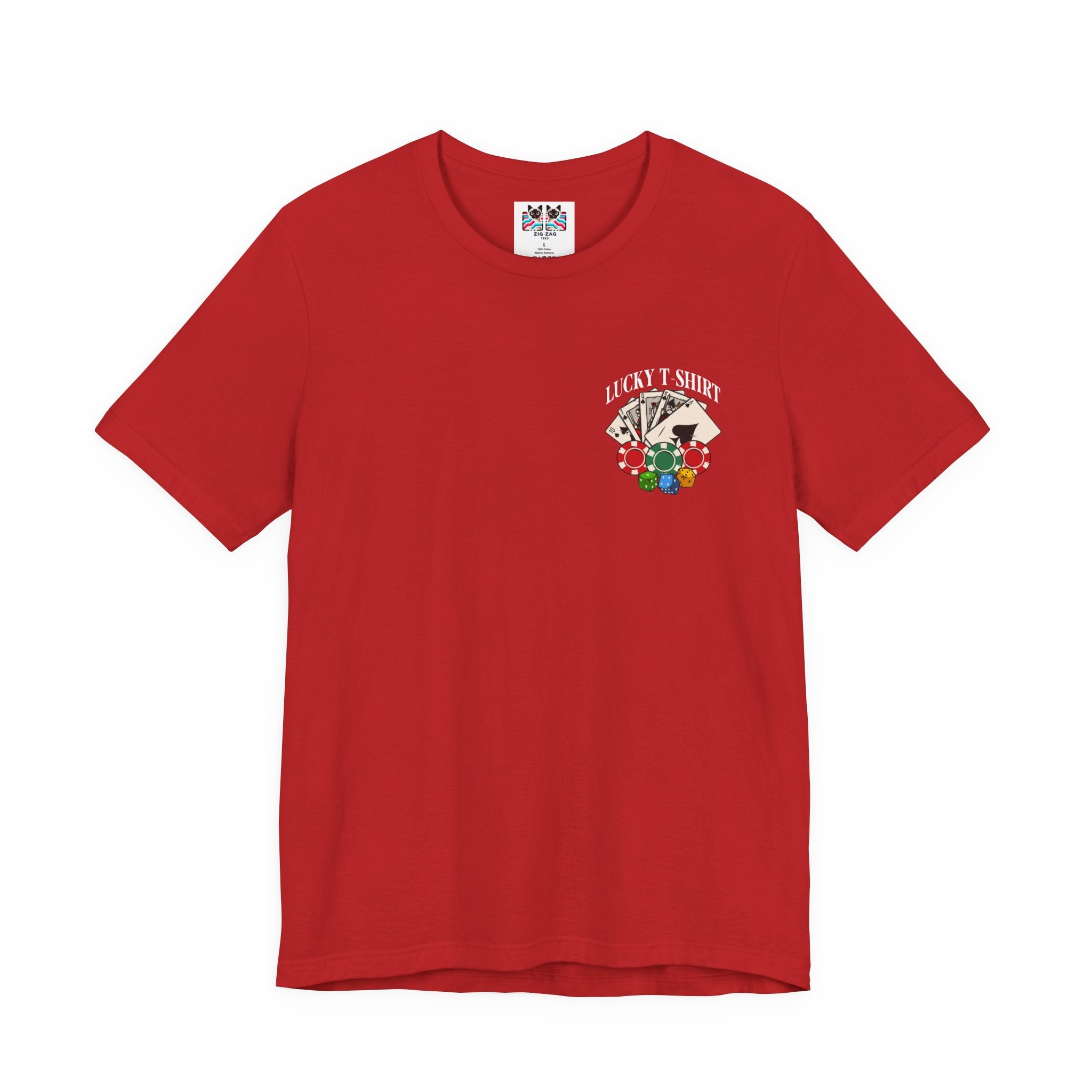 Lucky Shirt T-Shirt - Gamble With My Lucky Shirt Front Back Casino Superstition