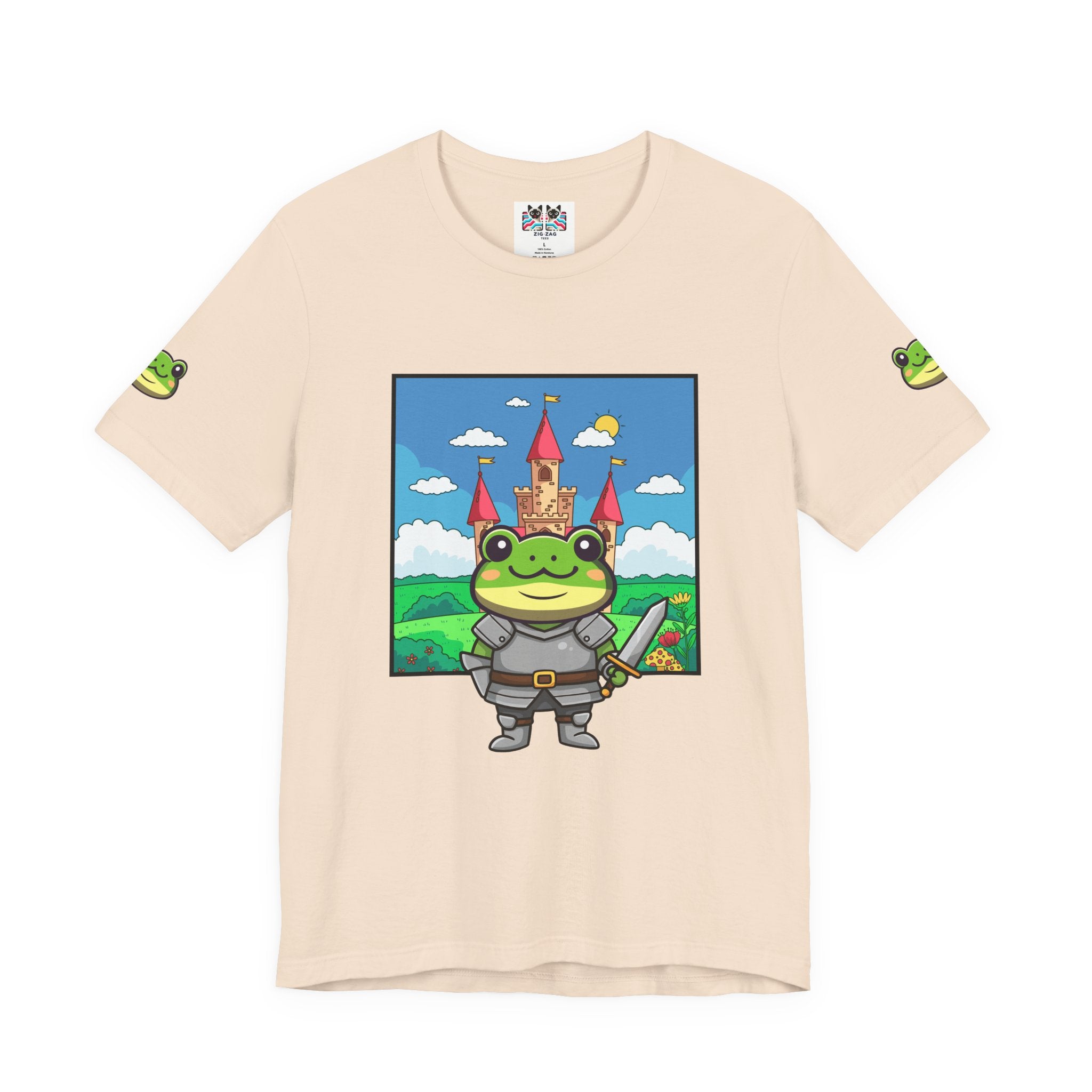Knight Frog Castle T-Shirt – Cute Frog Knight Medieval Fantasy Graphic Tee