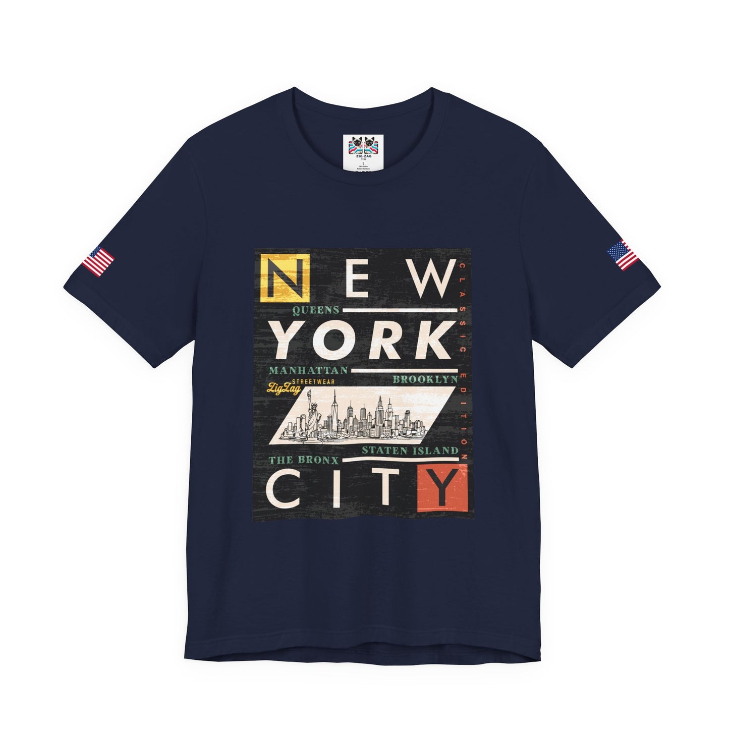 New York City Boroughs T-Shirt - Queens Manhattan Brooklyn Bronx Staten Island Design