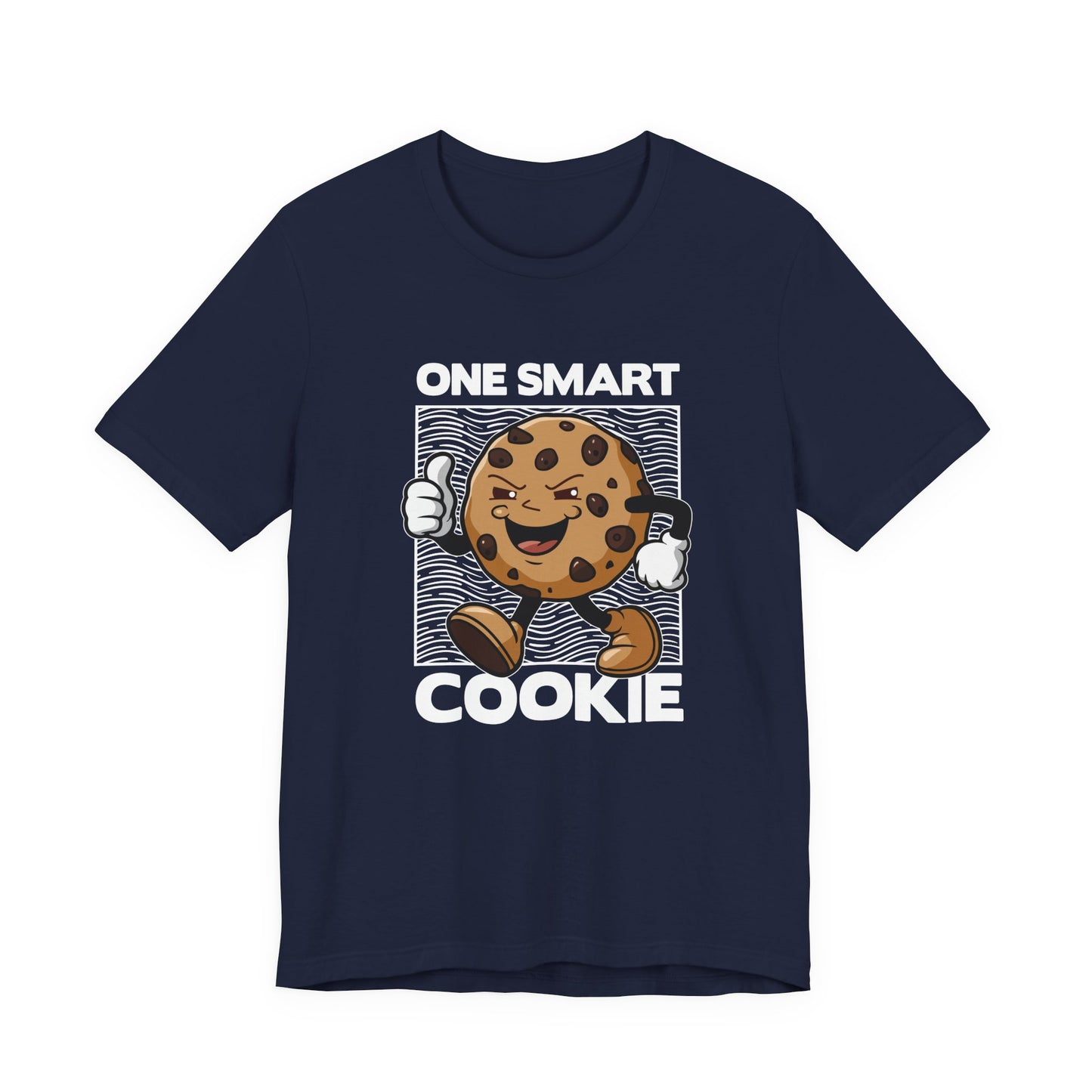 One Smart Cookie Tshirt – Happy Smiling Cookie Walking with Thumbs Up Graphic
