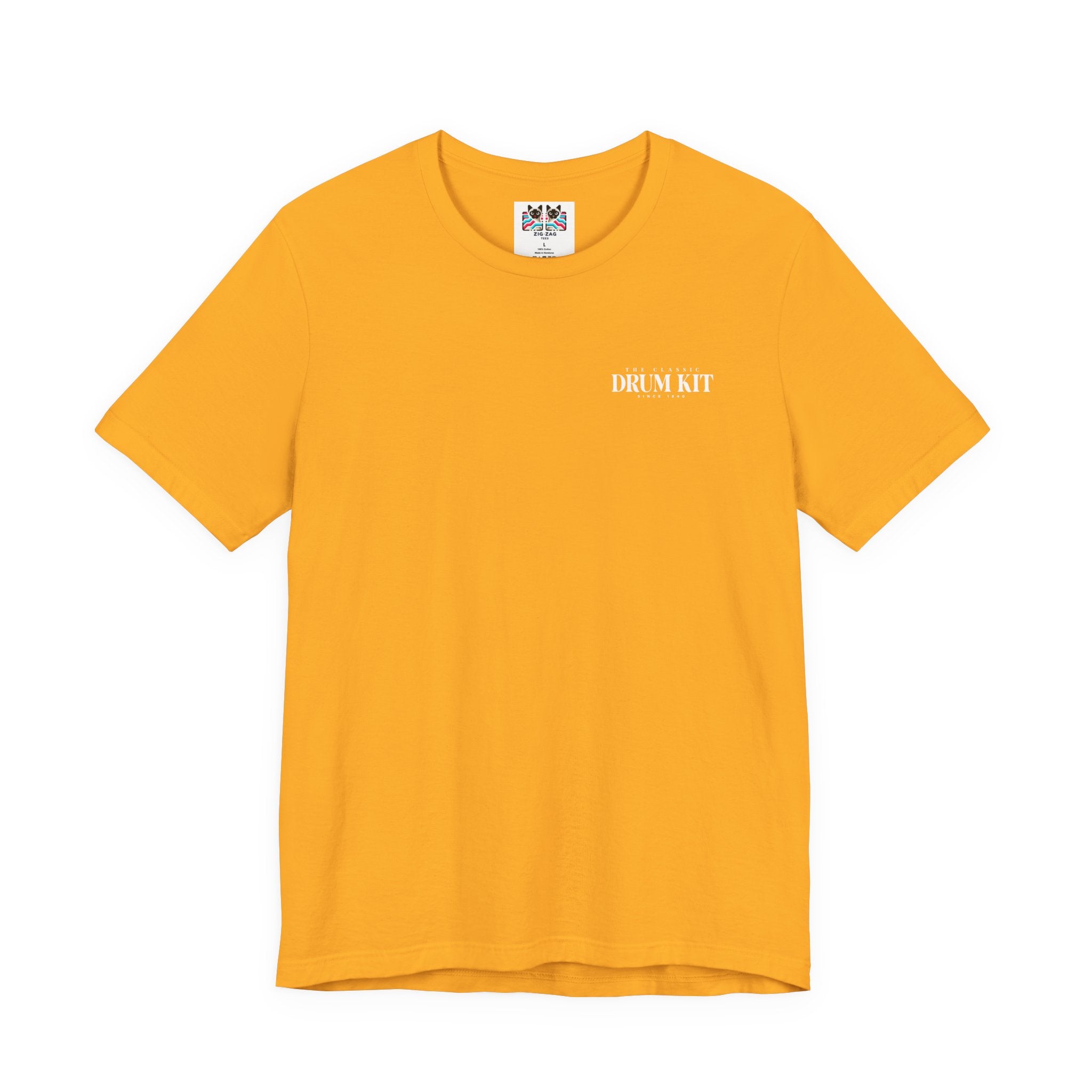 The Classic Drum Kit T-Shirt – Detailed Labeled Drum Set Graphic