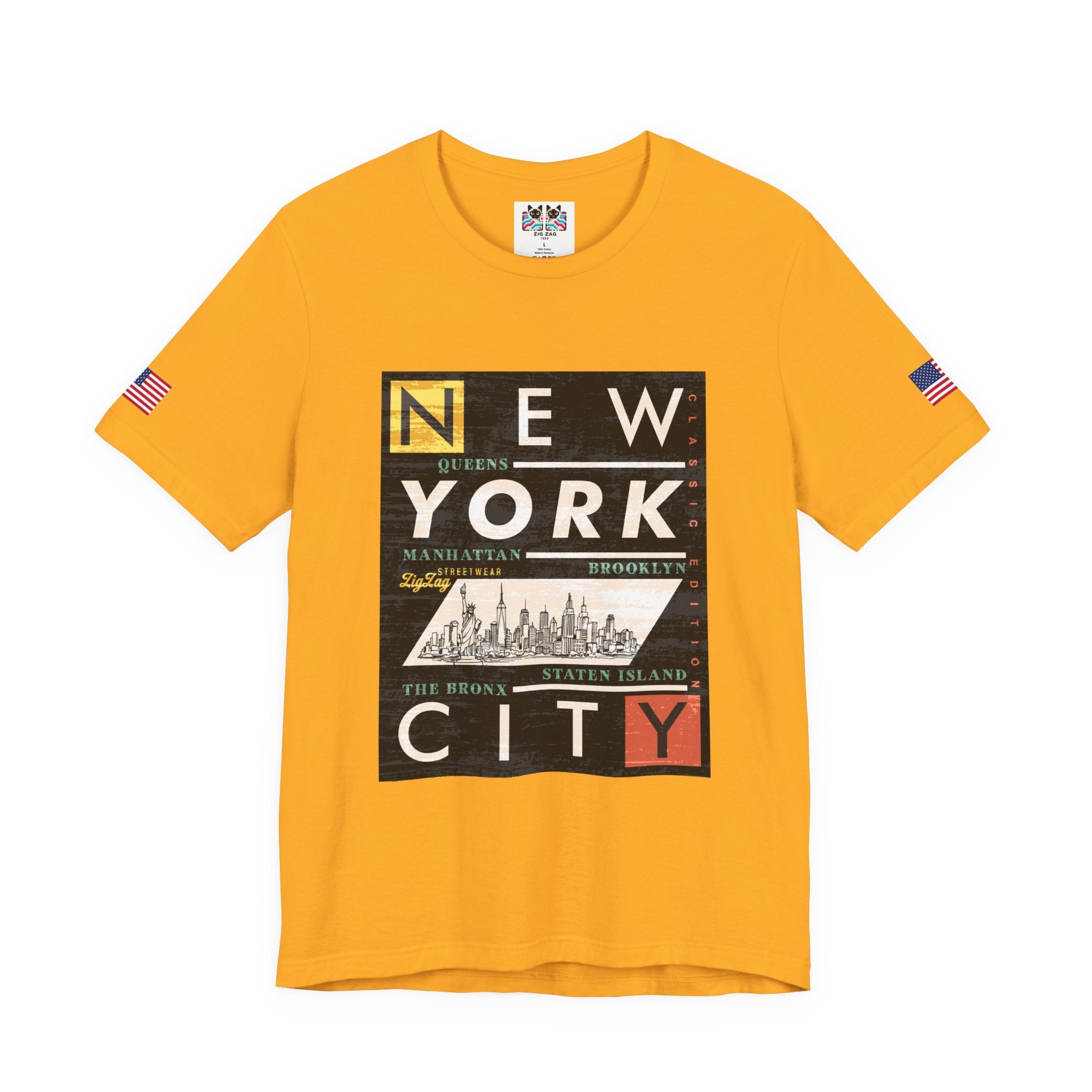 New York City Boroughs T-Shirt - Queens Manhattan Brooklyn Bronx Staten Island Design