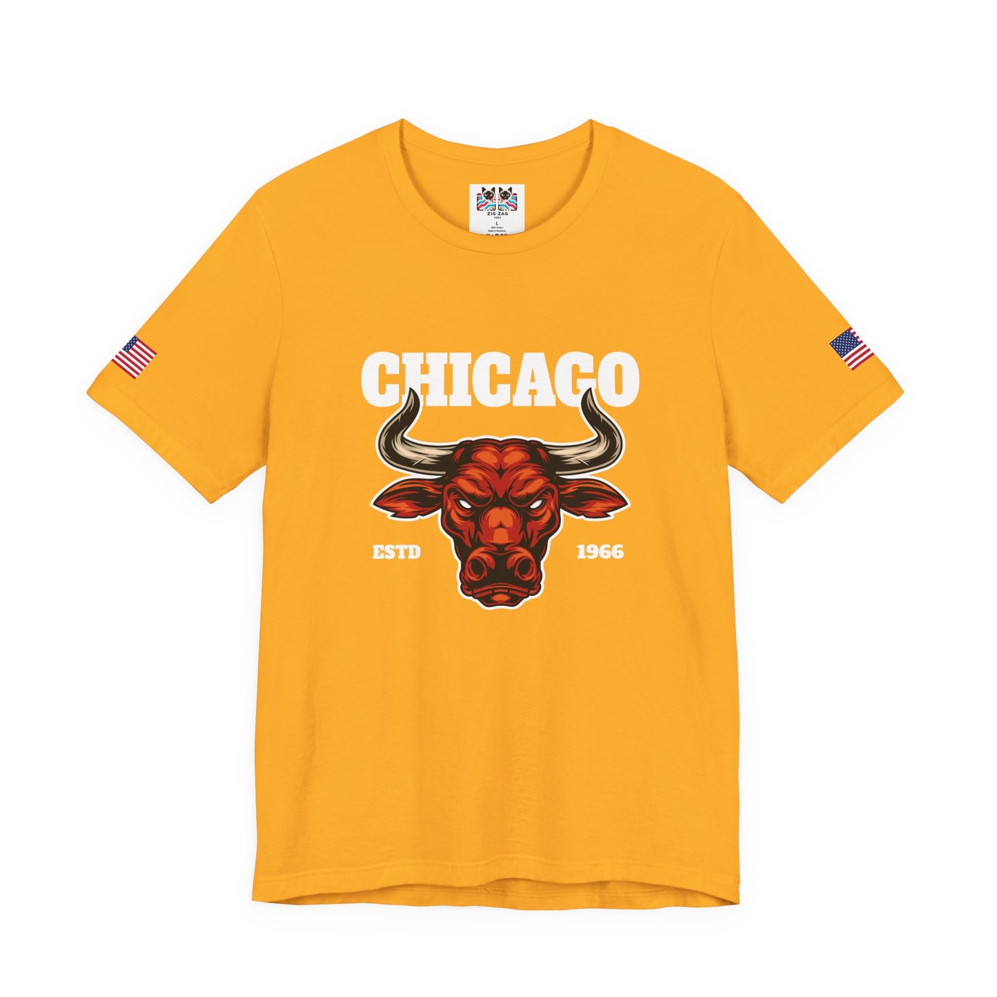 Chicago Bulls T-Shirt - Red Bull Mascot Est 1966 Sports Team Pride Design