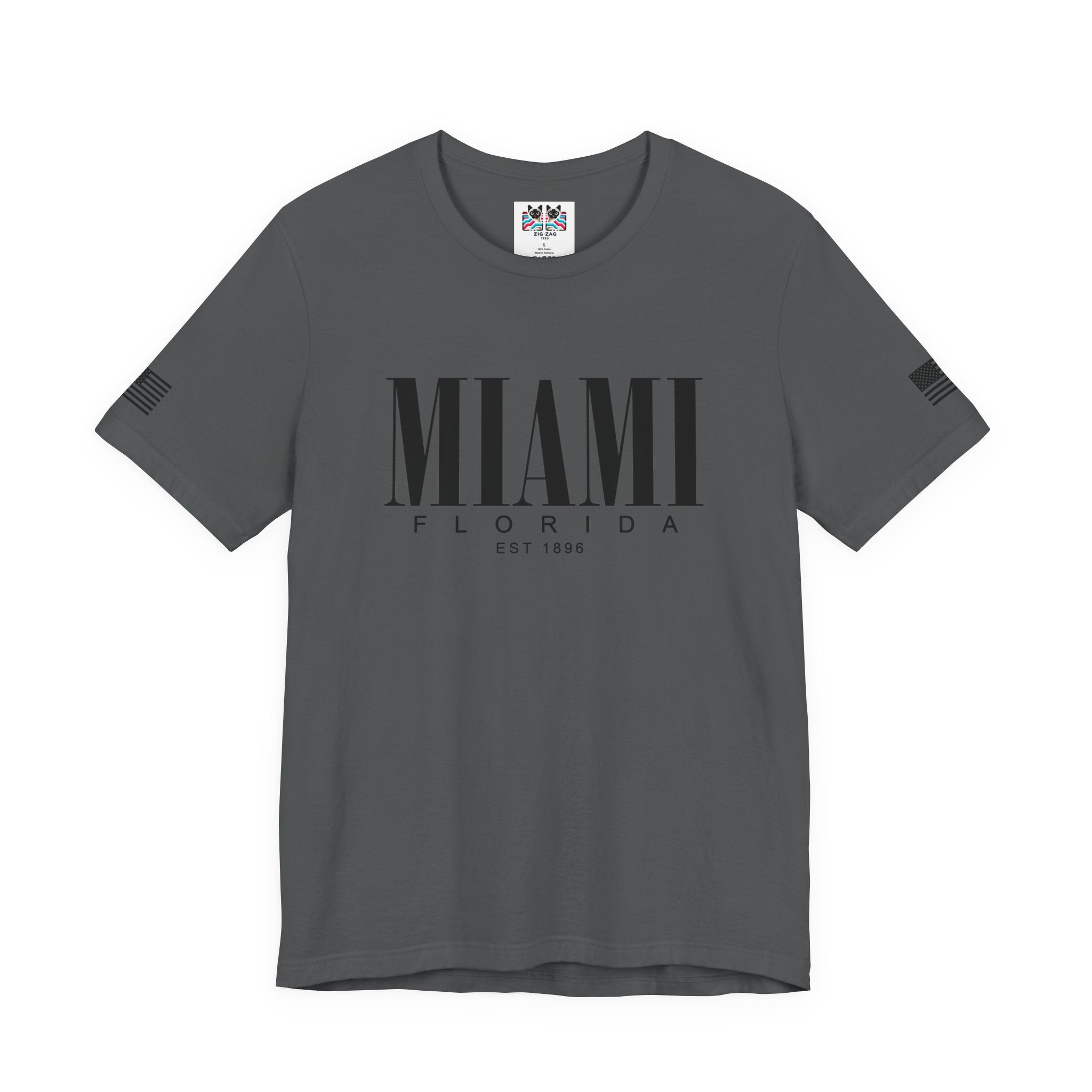 Miami Florida EST 1896 T-Shirt – Luxury Minimal Clean Typography Tee