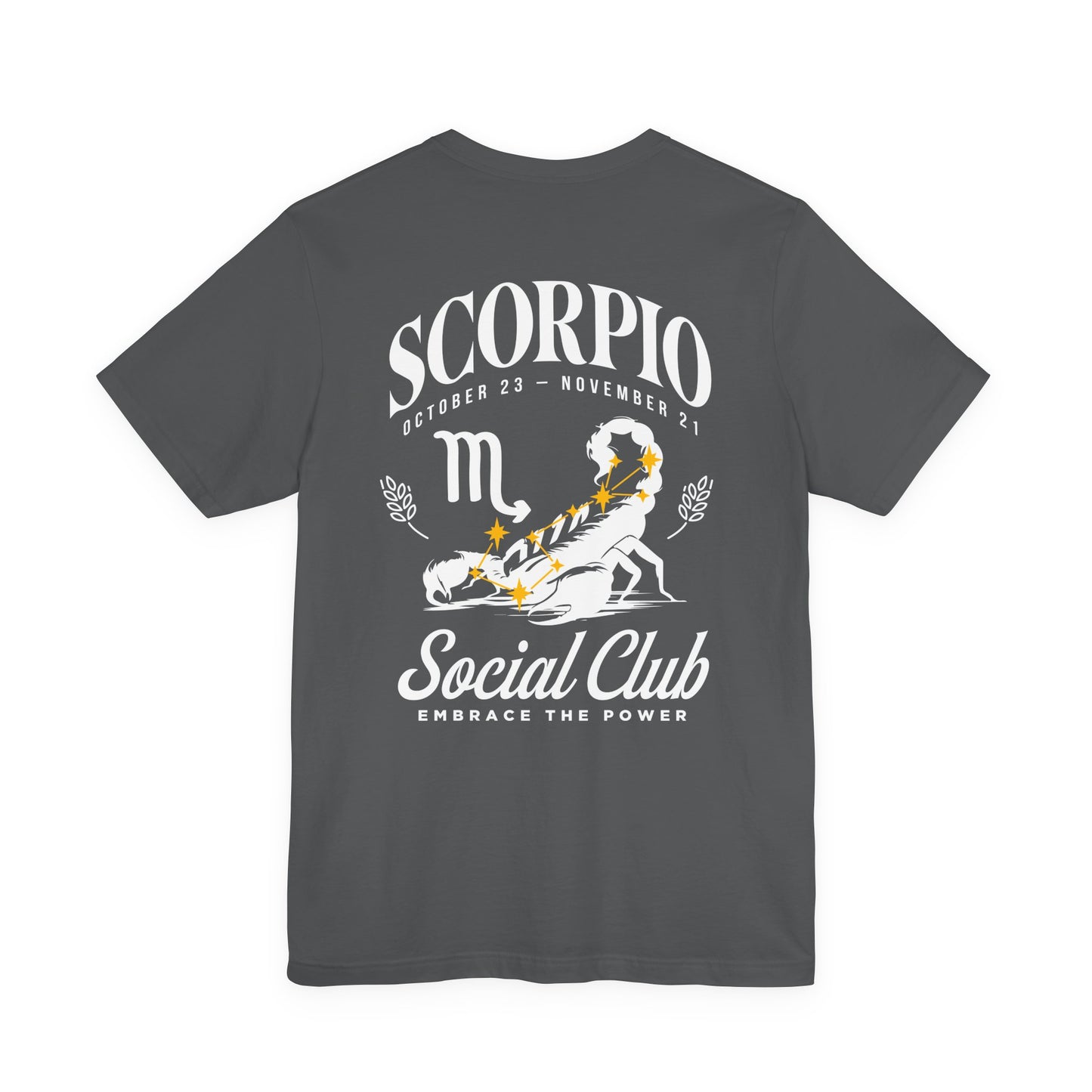 Scorpio Social Club T-Shirt – Scorpion with Zodiac Constellation Graphic