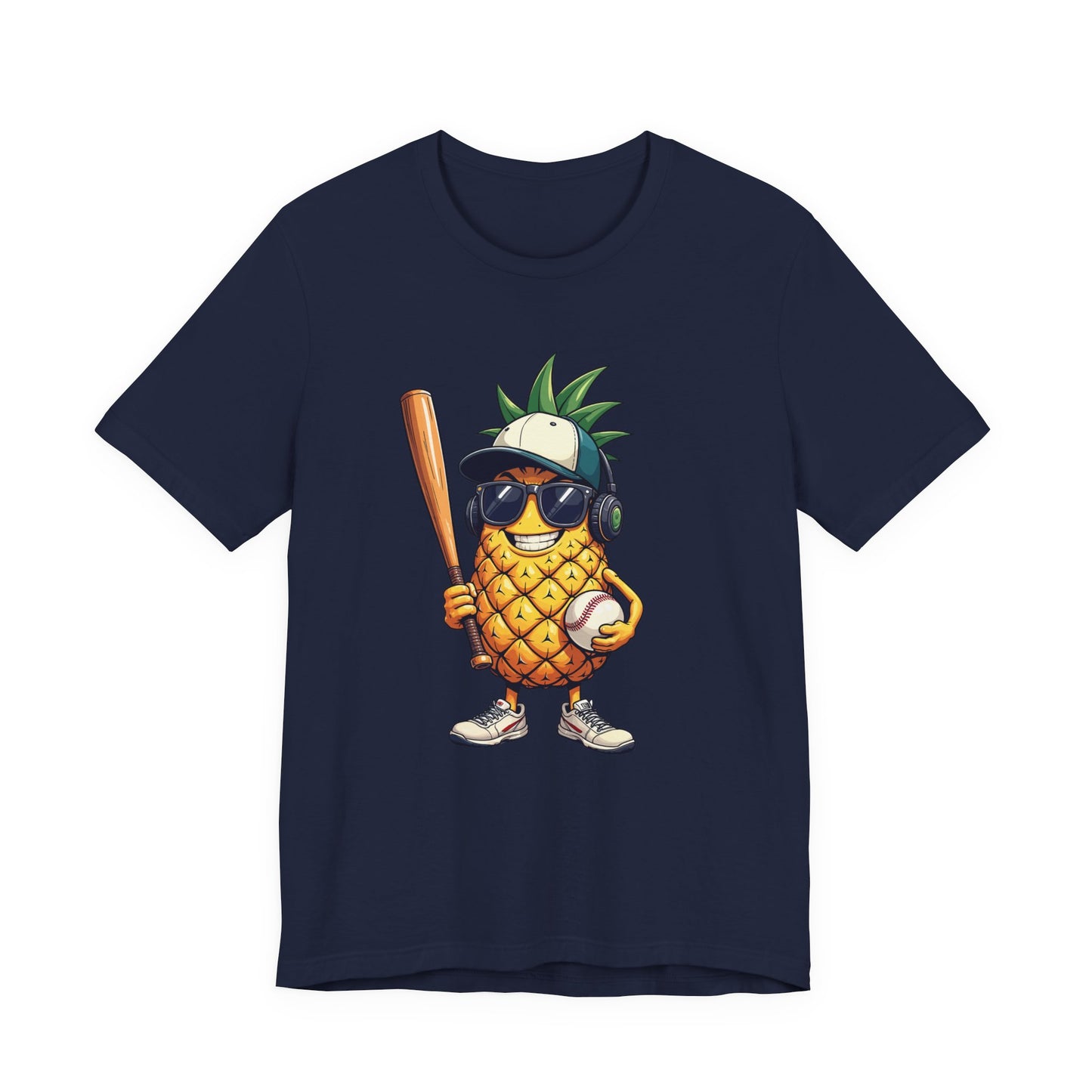 Pineapple Baseball Aggressive Mascot Tshirt Cool Fruit Sports Character