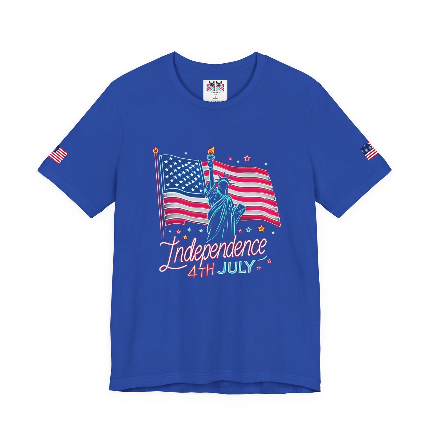 Independence 4th July T-Shirt – Statue of Liberty American Flag Celebration Graphic Tee