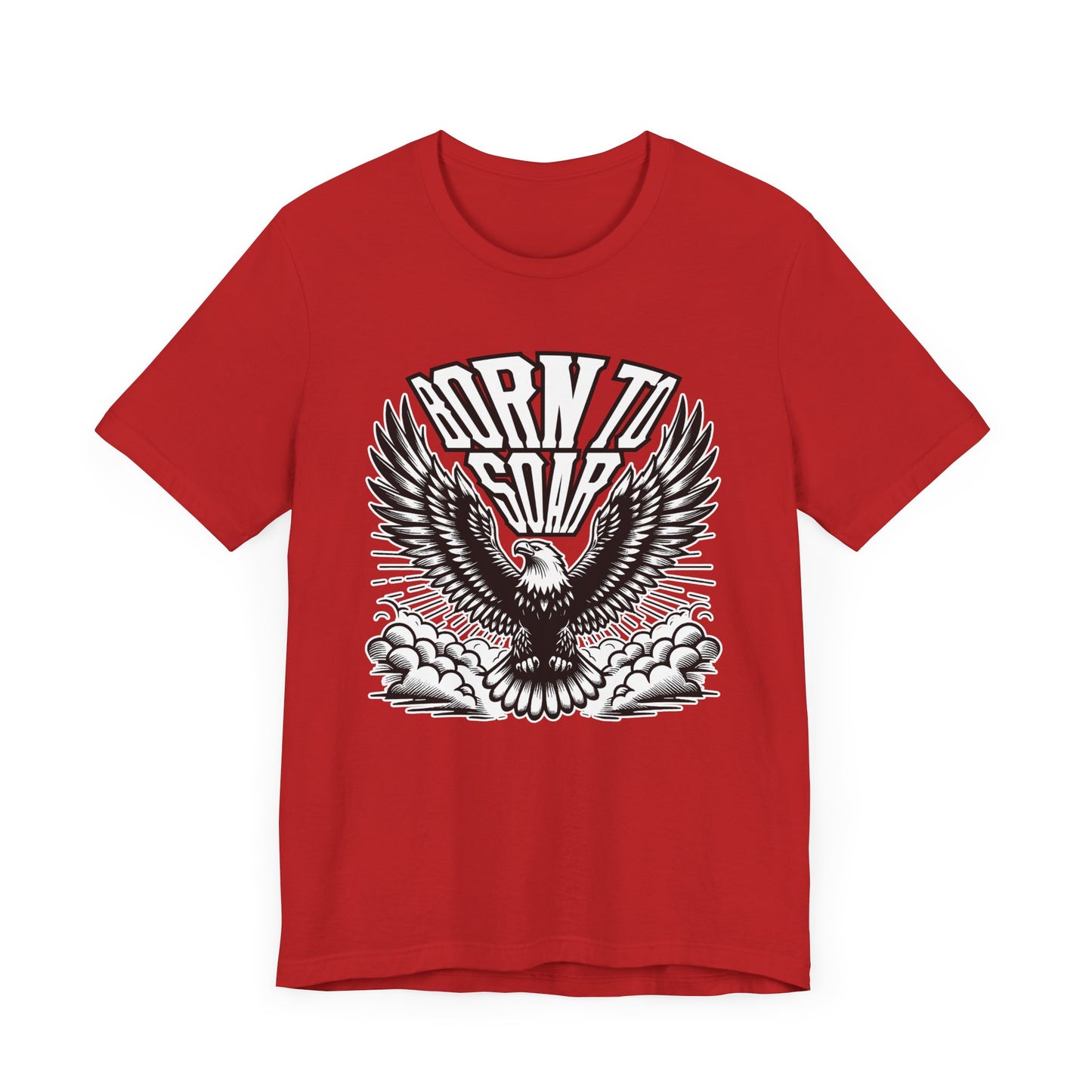 Born to Soar | Eagle with Wide Open Wings Above the Clouds T-Shirt