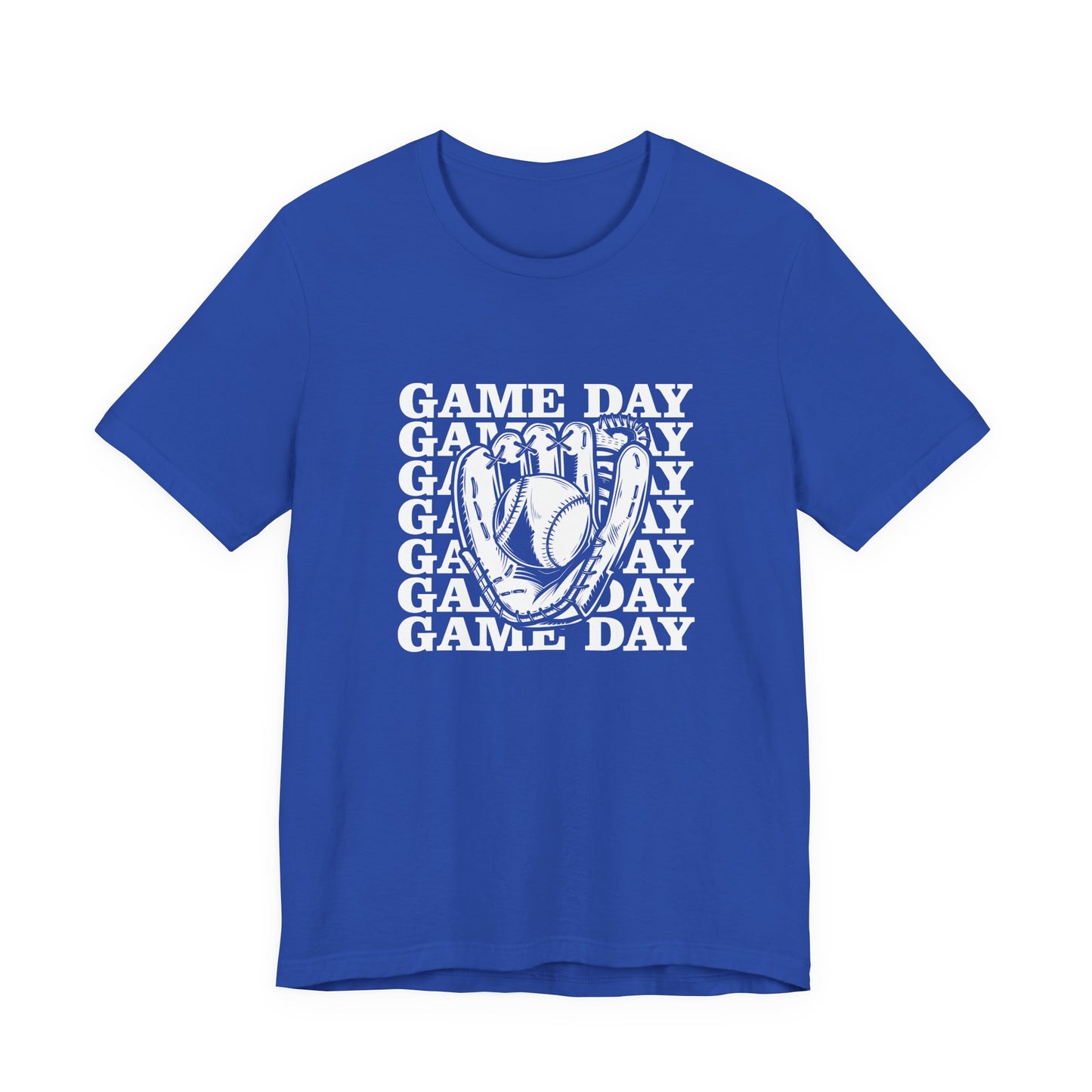 Baseball tshirt - Game Day Baseball Tshirt Baseball Glove and Ball Graphic with Large Game Day Text Background
