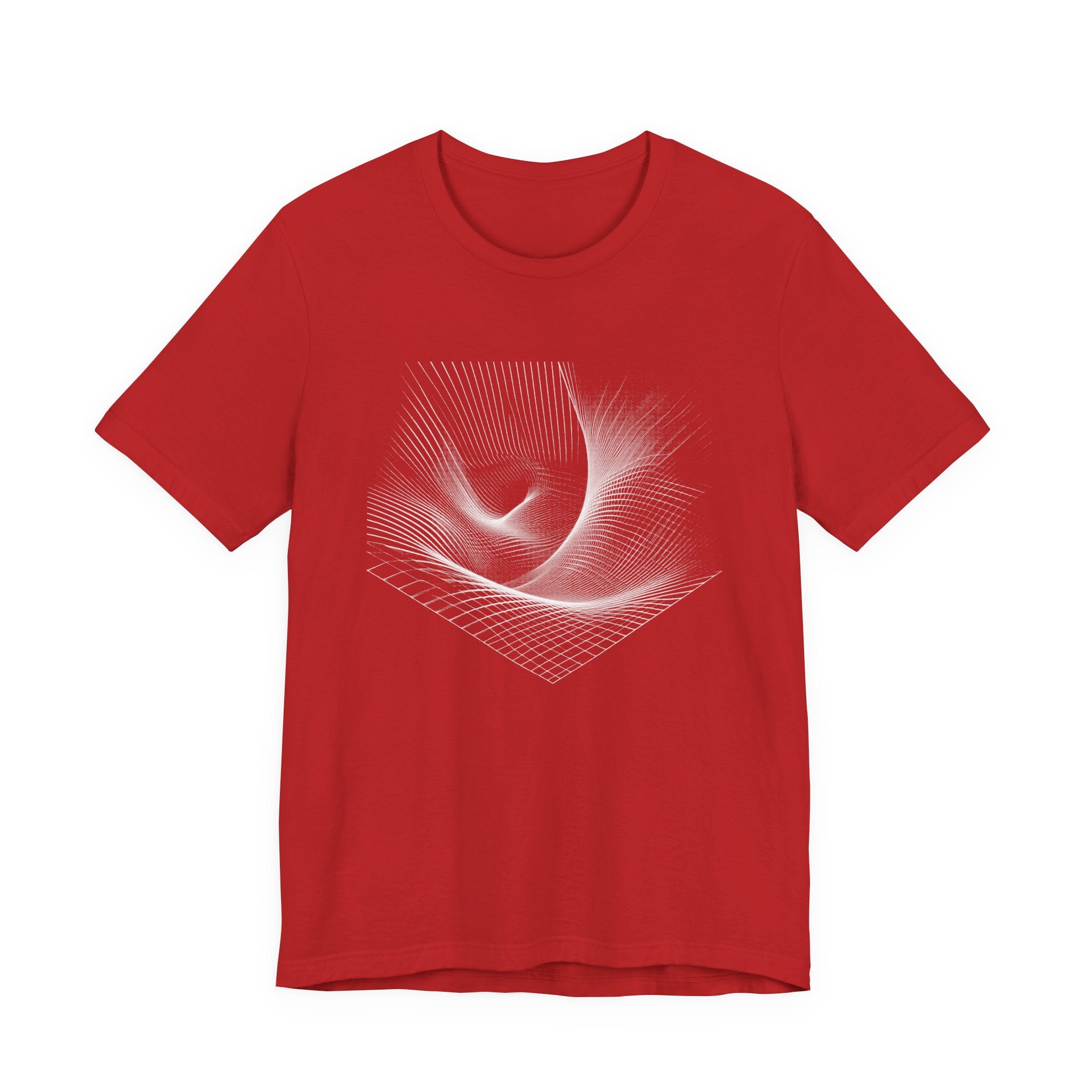 Grid Distortion – Abstract Warped Grid Pattern Graphic T-Shirt
