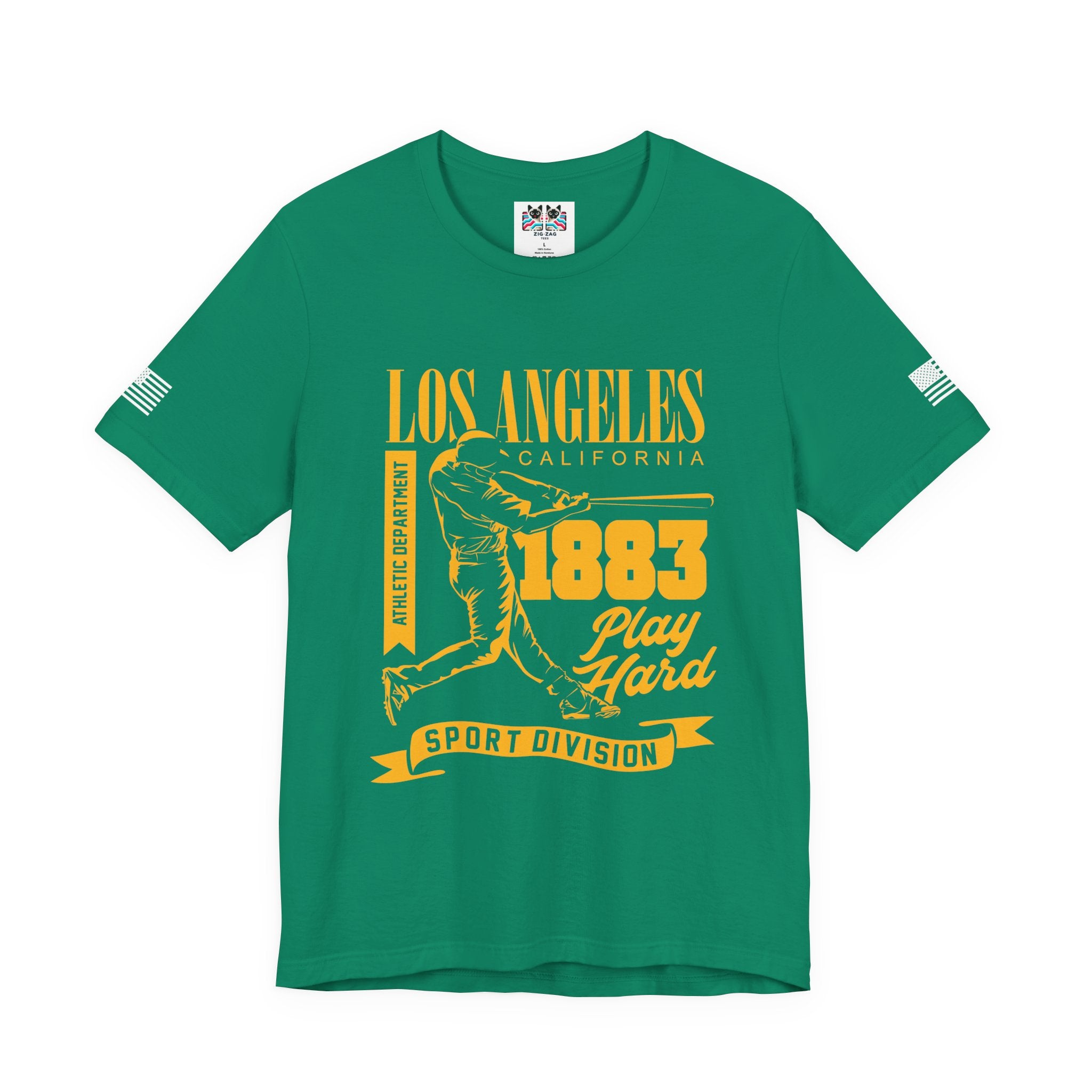 Los Angeles California Baseball T-Shirt – 1883 Play Hard Athletic Department Sport Division Tee