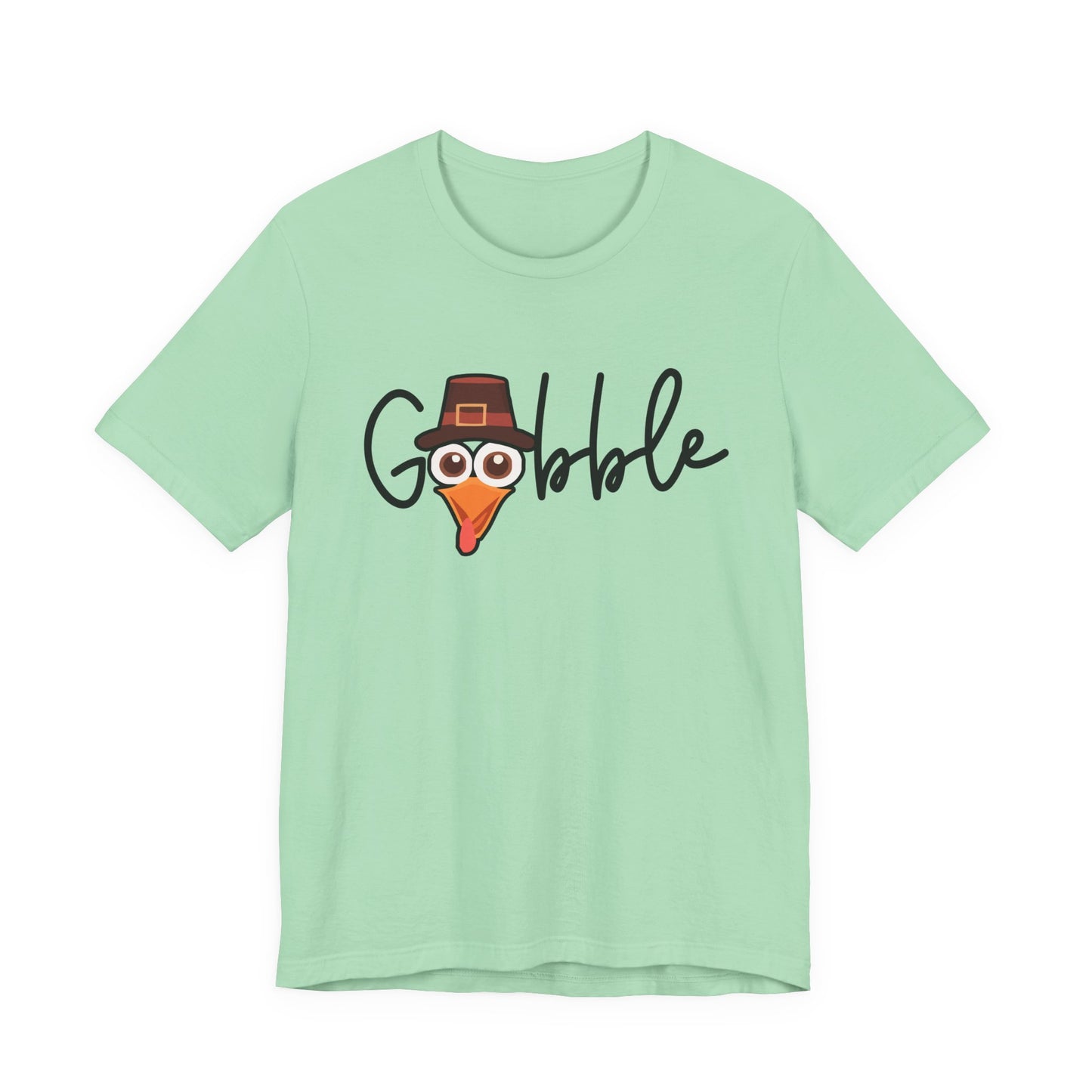 Gobble Turkey Head Cursive T-Shirt