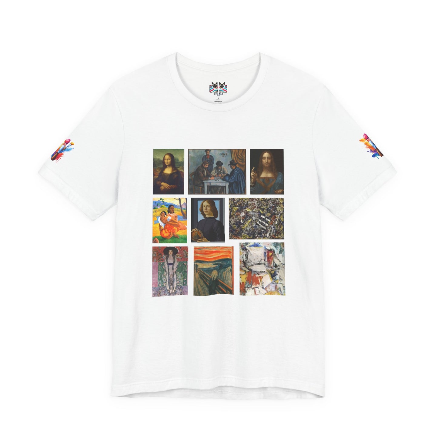 Art History Collage T-Shirt – Famous Paintings Grid Gallery Graphic Tee