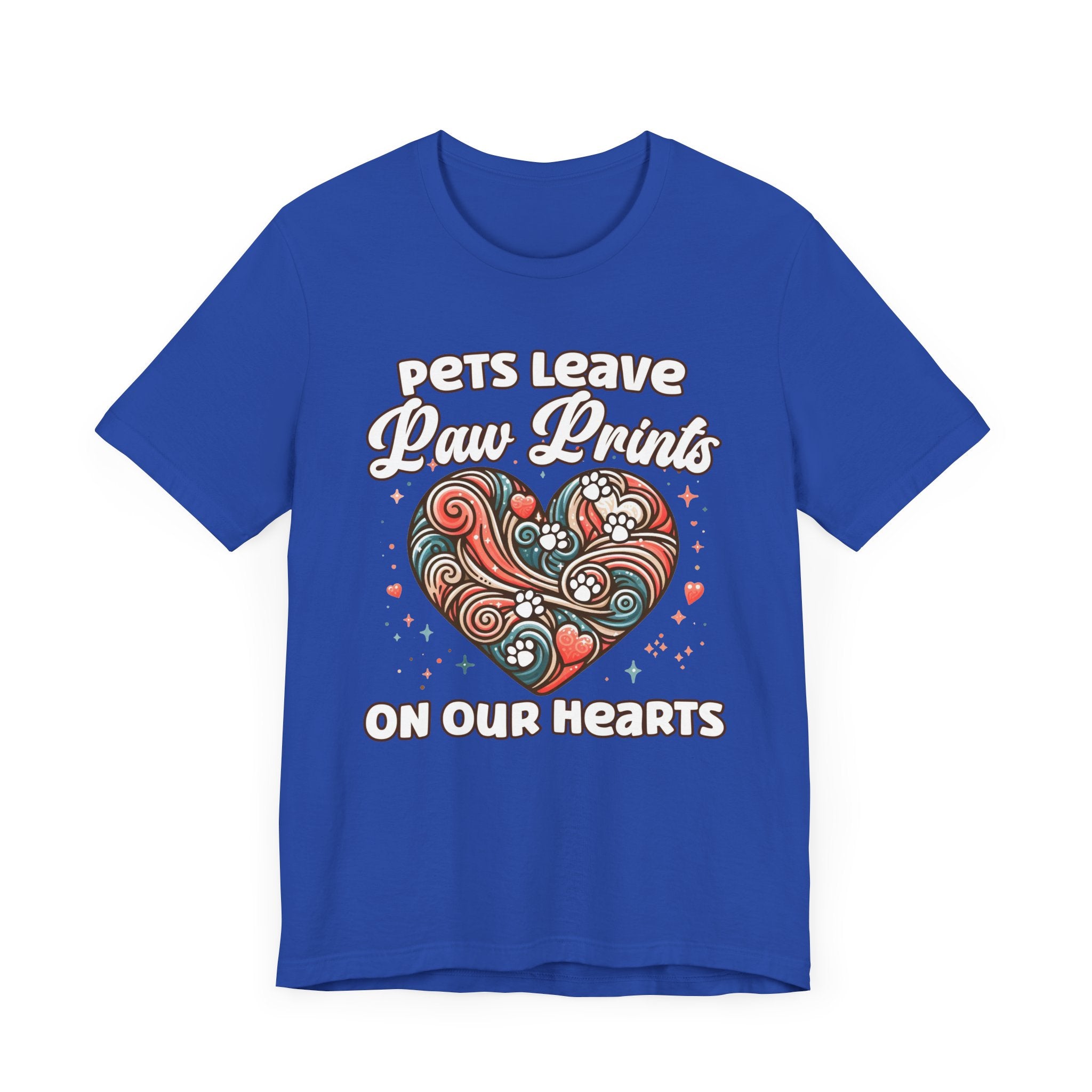 Pets Leave Paw Prints on Our Hearts | Abstract Heart Graphic T-Shirt