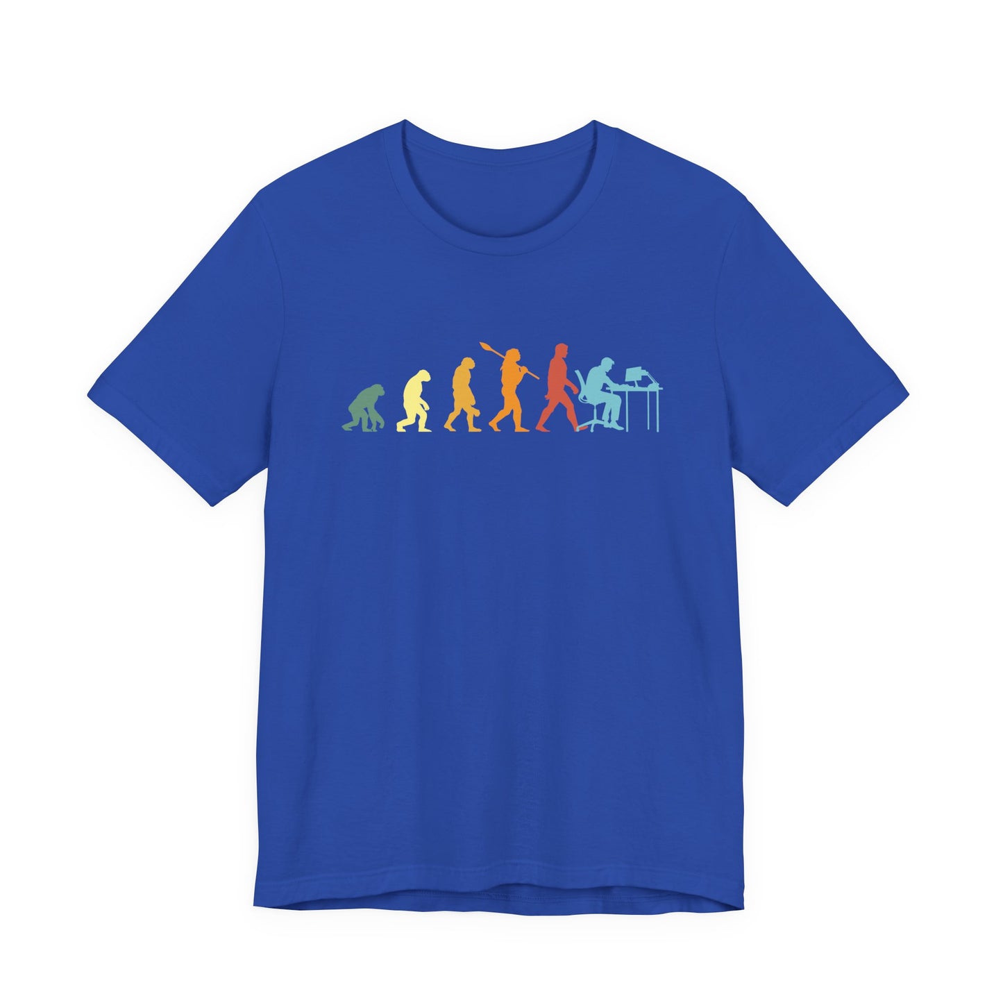 Evolution of Man to Computer User T-Shirt