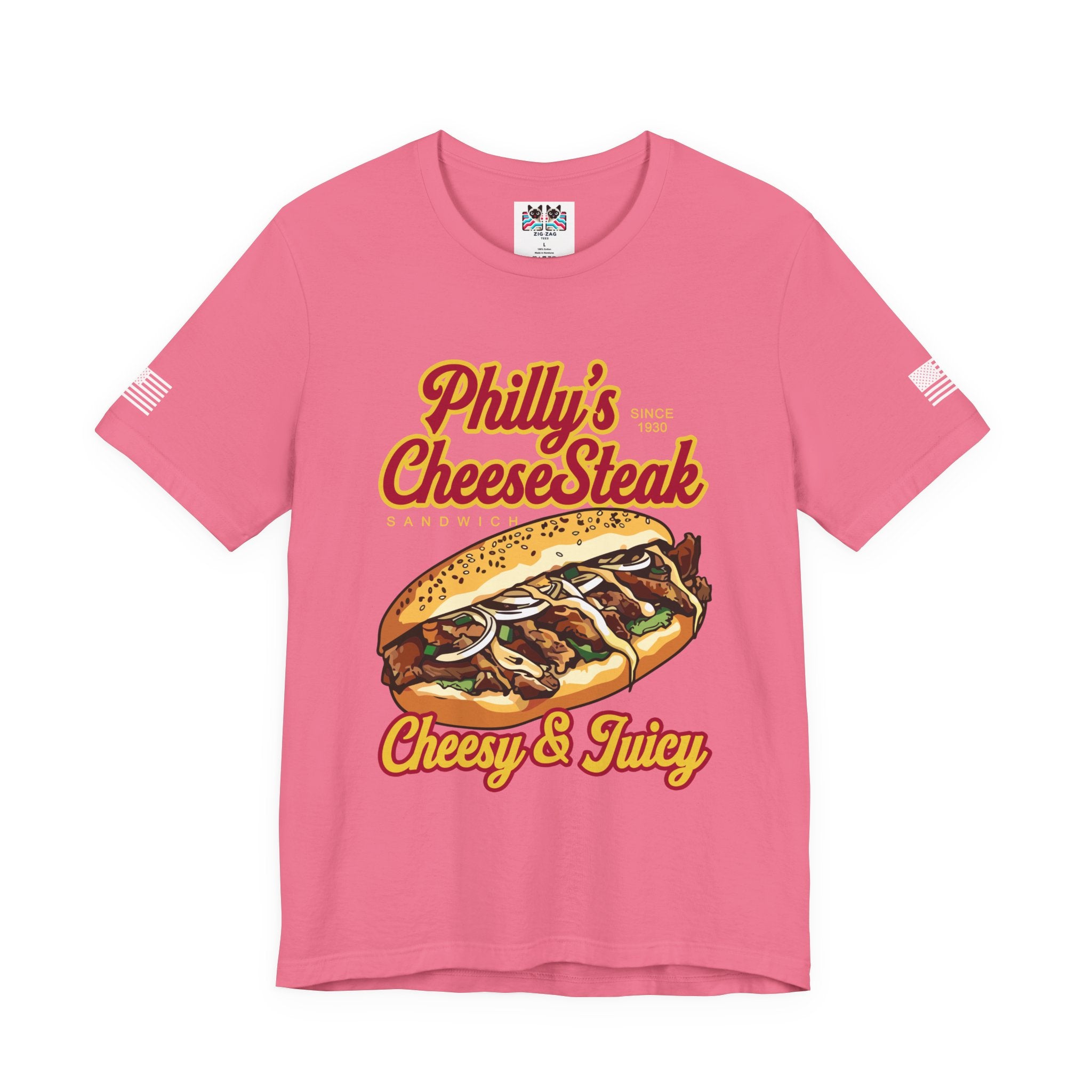 Philly's Cheesesteak T-Shirt – Since 1930 Cheesy & Juicy Sandwich Graphic Tee