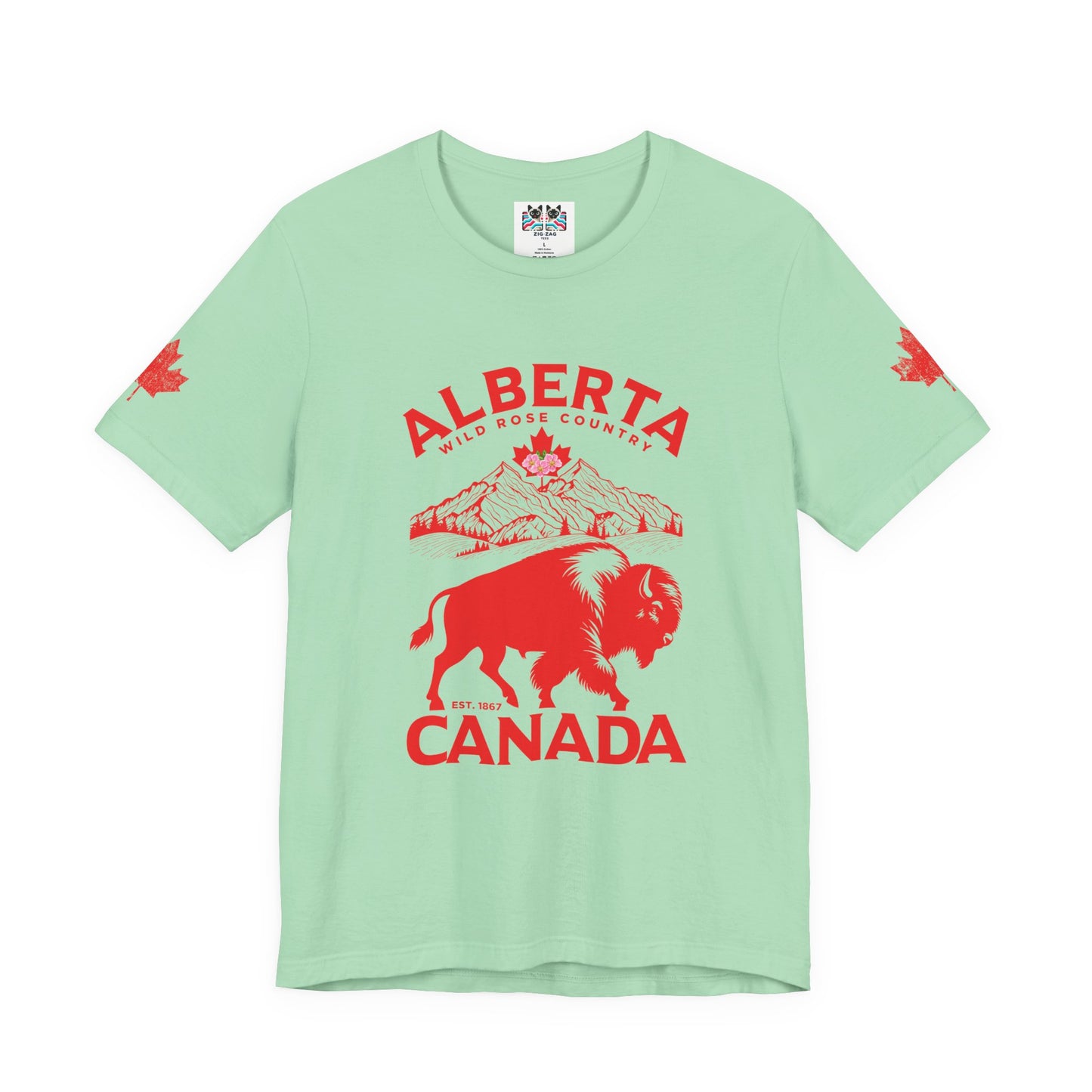 Alberta Wild Rose Country Bison T-Shirt
