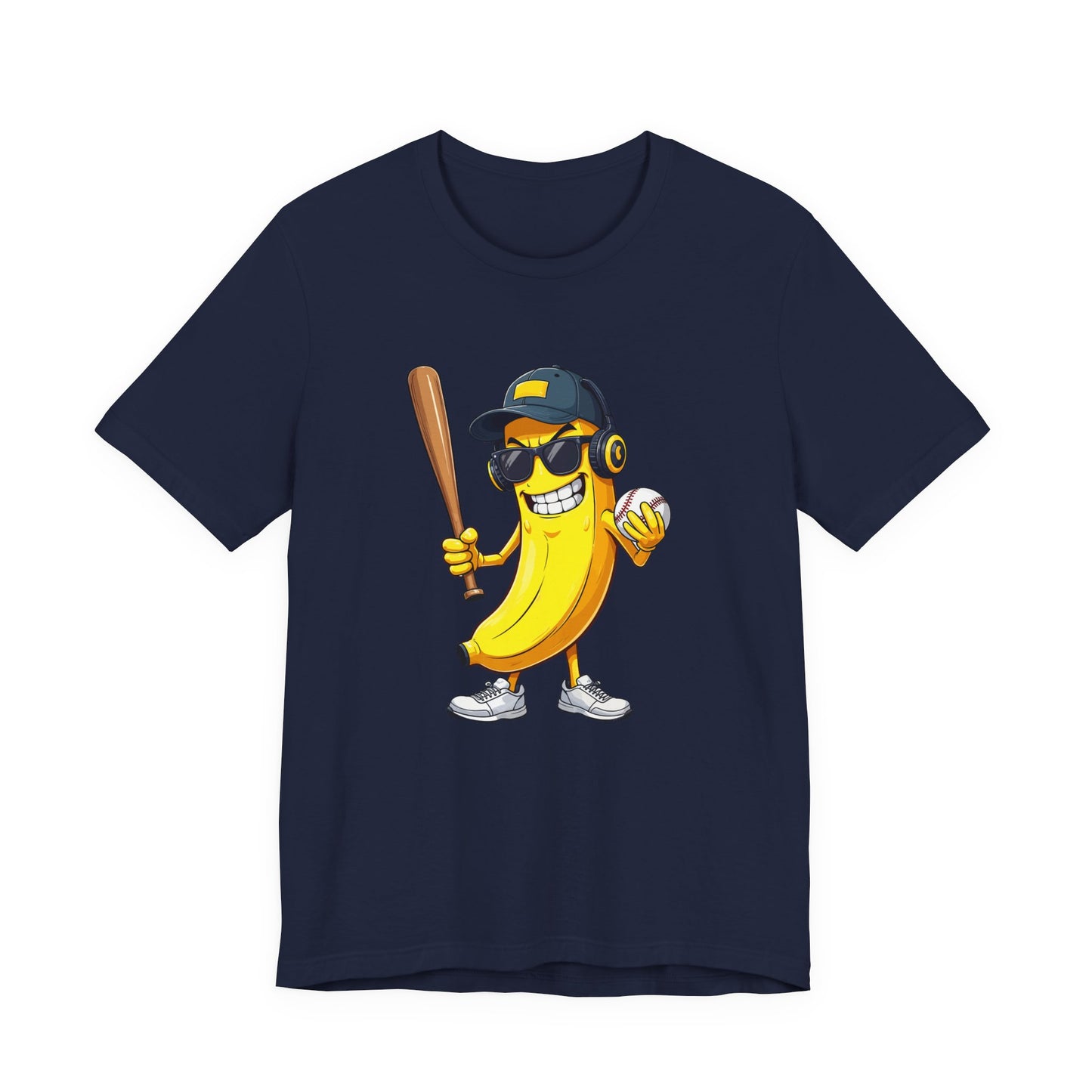 Banana Baseball Aggressive Mascot Tshirt Cool Fruit Sports Character