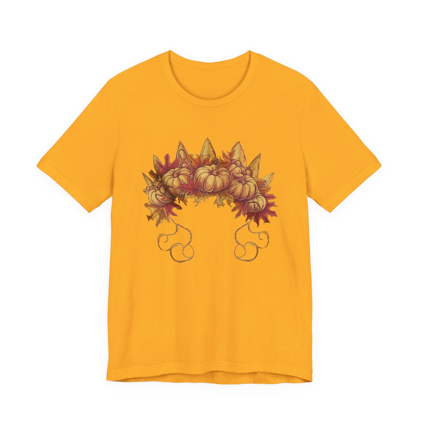 Pumpkin Queen’s Satchel – Botanical Pumpkin Plant & Leaves Graphic T-Shirt