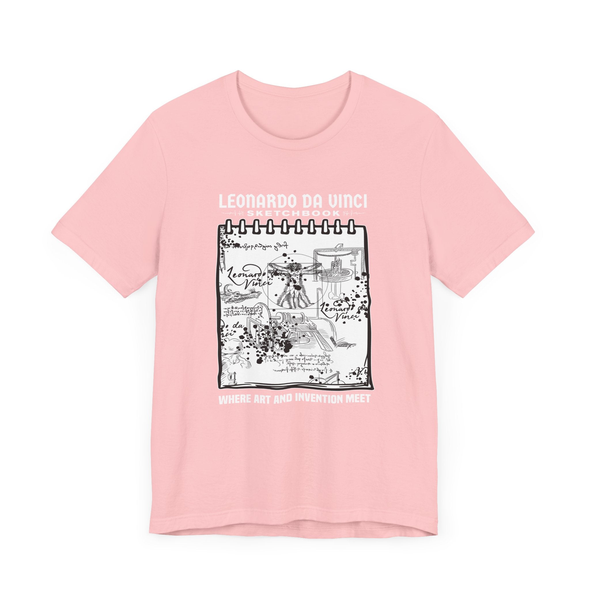 Leonardo’s Sketchbook Tee, Inventor Tribute Shirt, Renaissance Genius Graphic, Art History Top, Creativity Inspired Gift