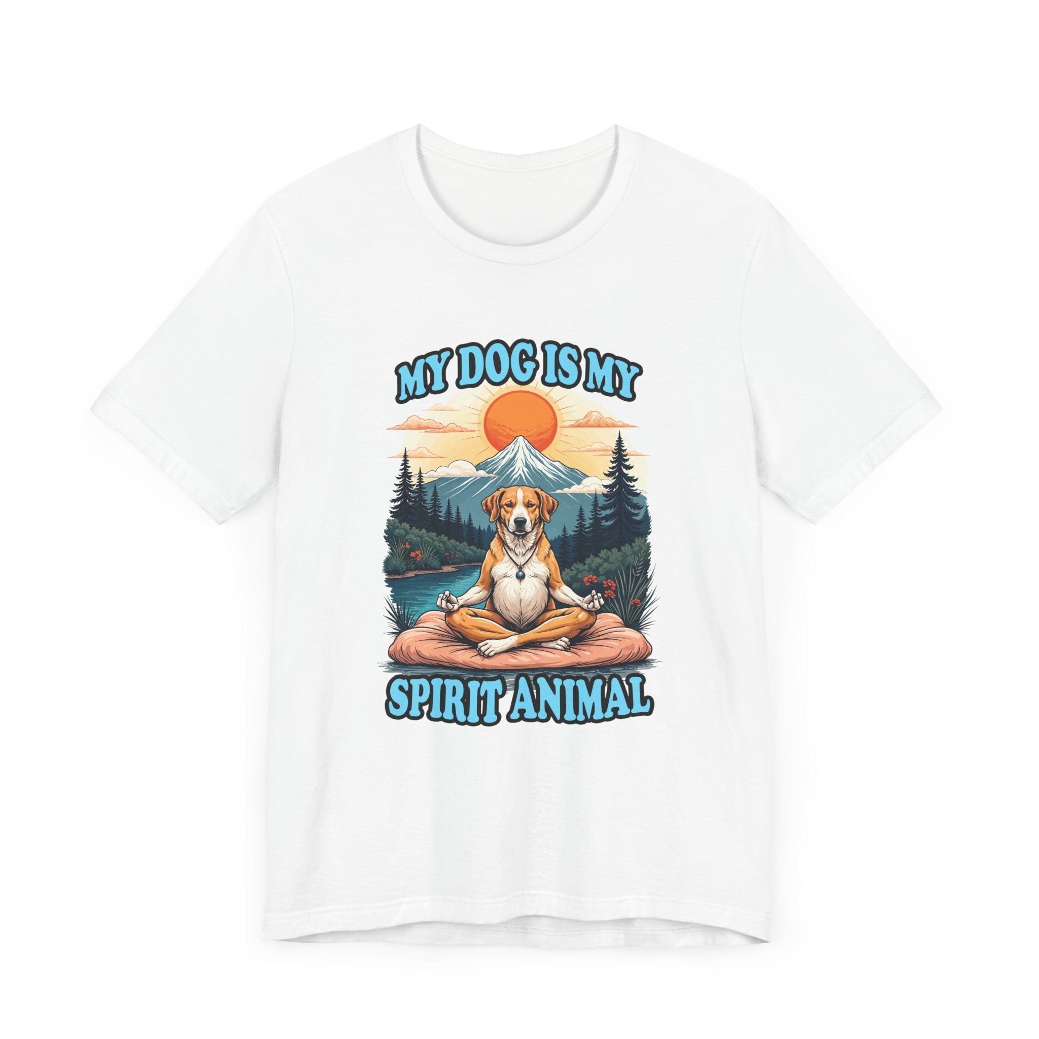 My Dog Is My Spirit Animal T-Shirt – Meditating Dog Nature Graphic Tee
