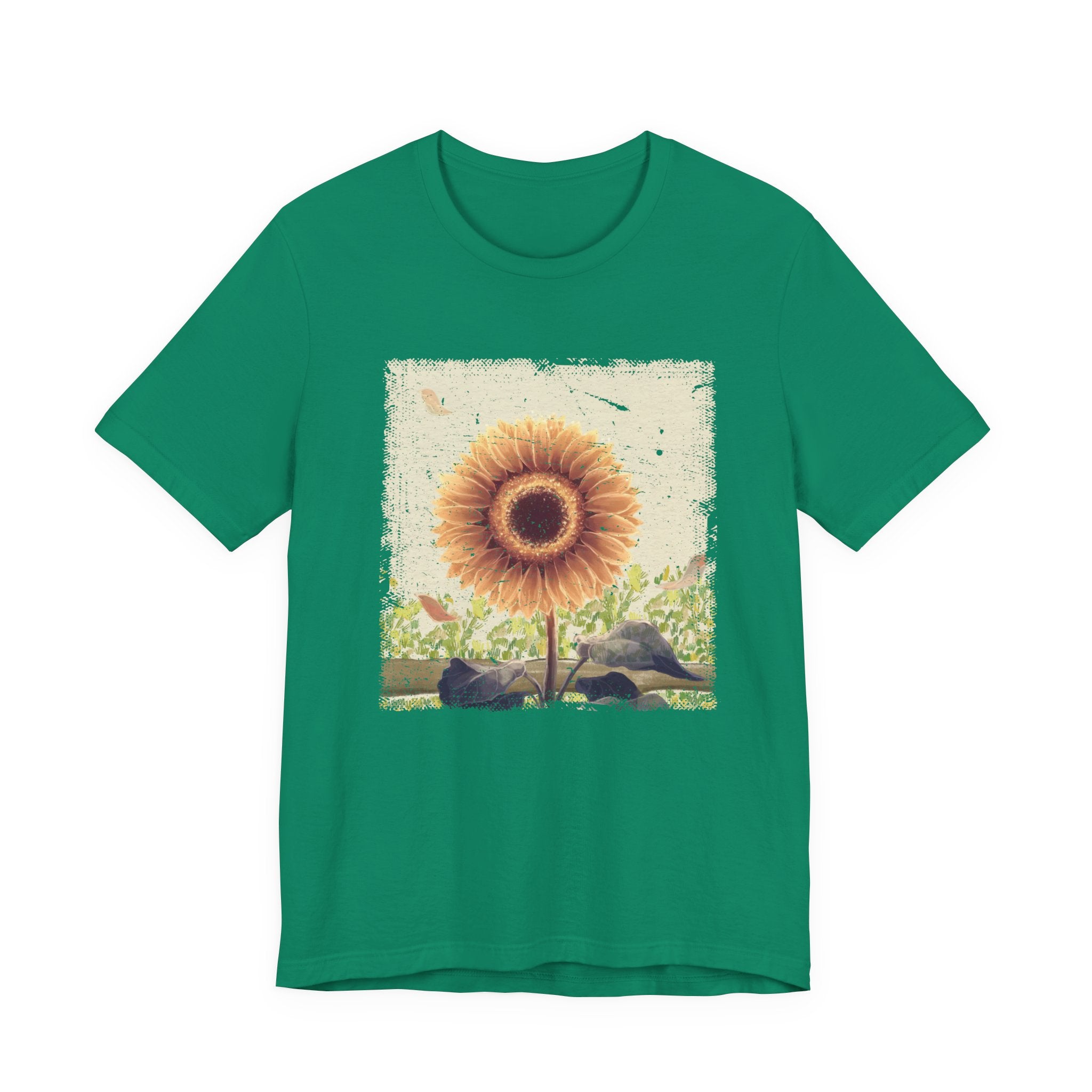 Bloom & Glow – Large Sunflower Painting Graphic T-Shirt