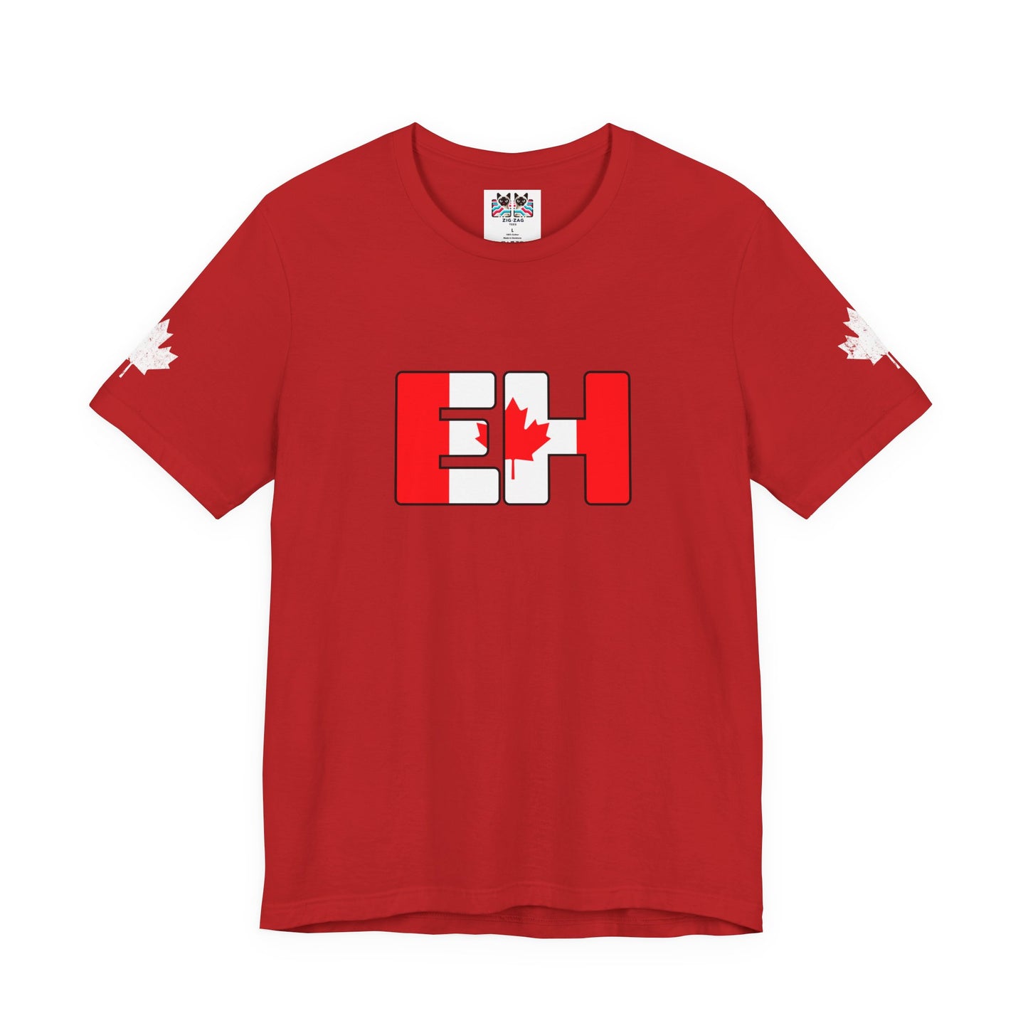 Canada EH Flag Maple Sleeve T-Shirt