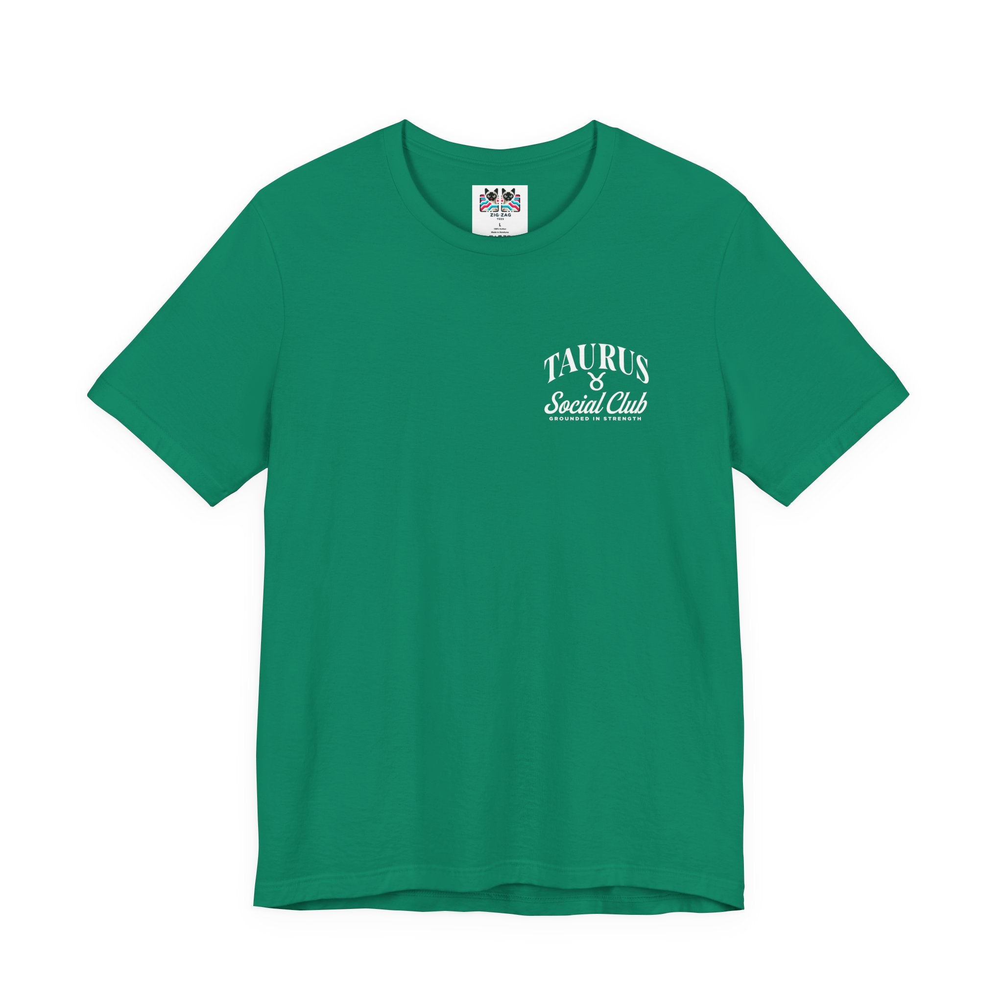 Taurus Zodiac T-Shirt – Bull Head with Astrological Wheel and Earth Element