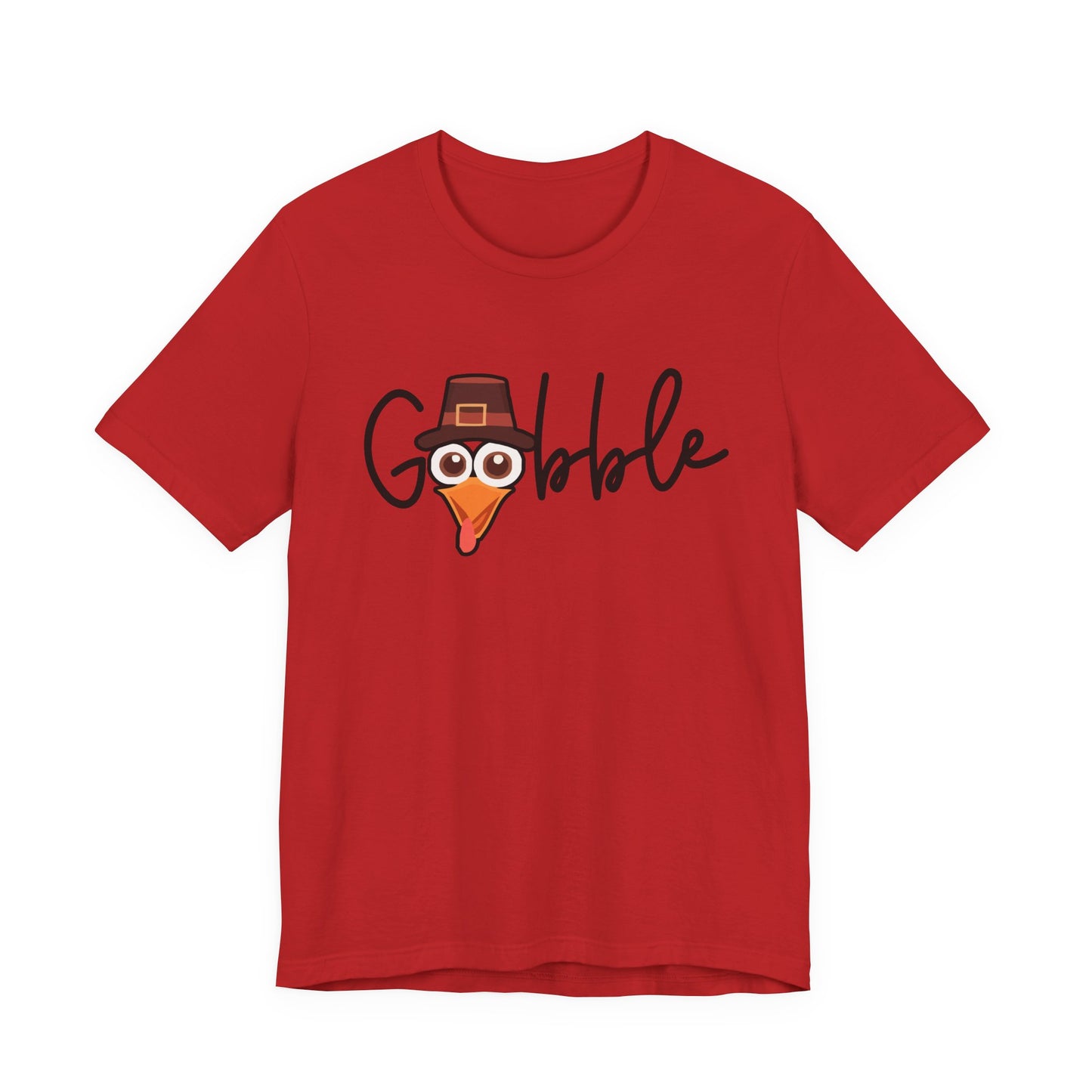 Gobble Turkey Head Cursive T-Shirt