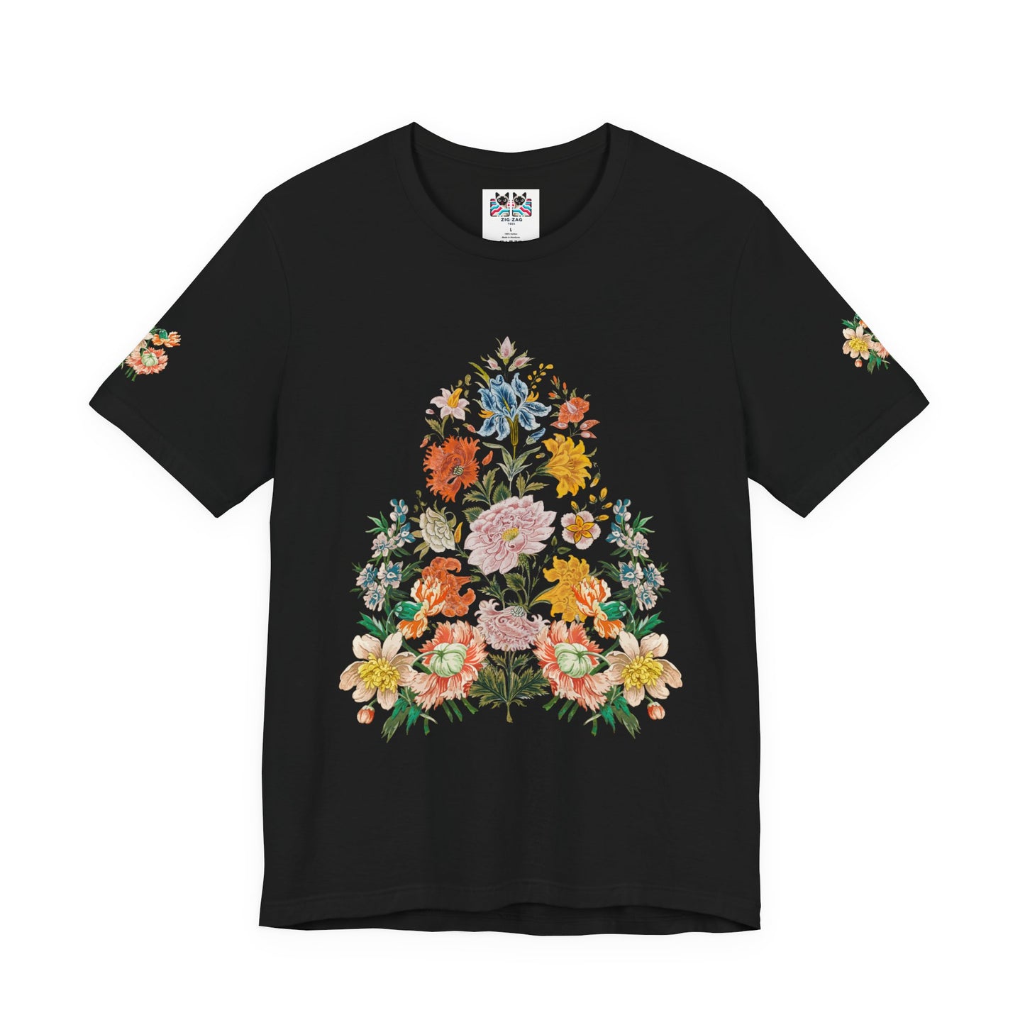 Vintage Botanical Floral T-Shirt – Wildflower Triangle Garden Art Graphic Tee