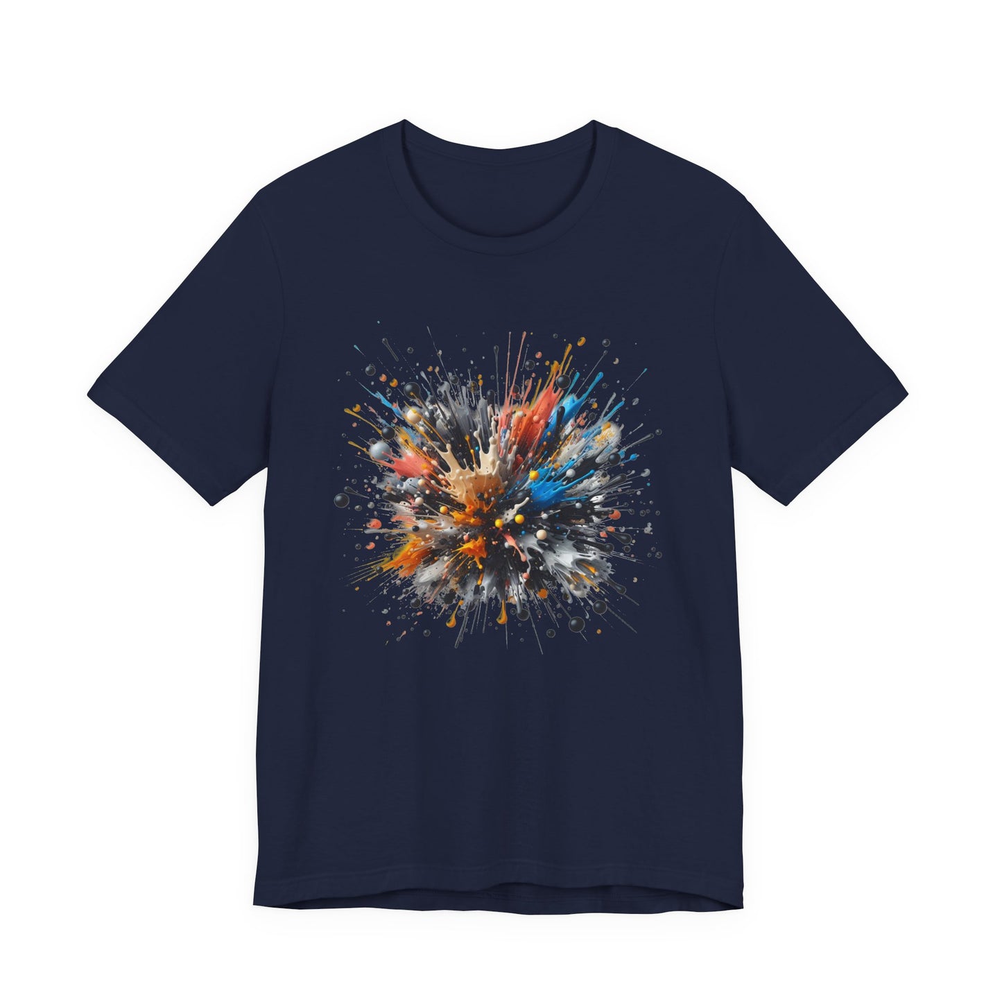 Splatter Chaos – Colorful Abstract Paint Explosion T-Shirt