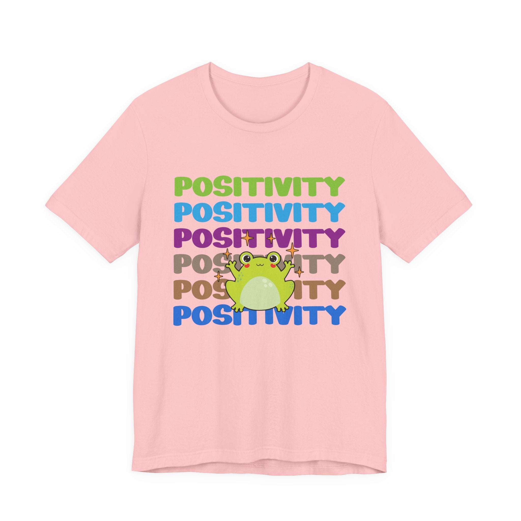 Happy Frog Positivity T-Shirt – Cute Green Frog Graphic Motivational Tee